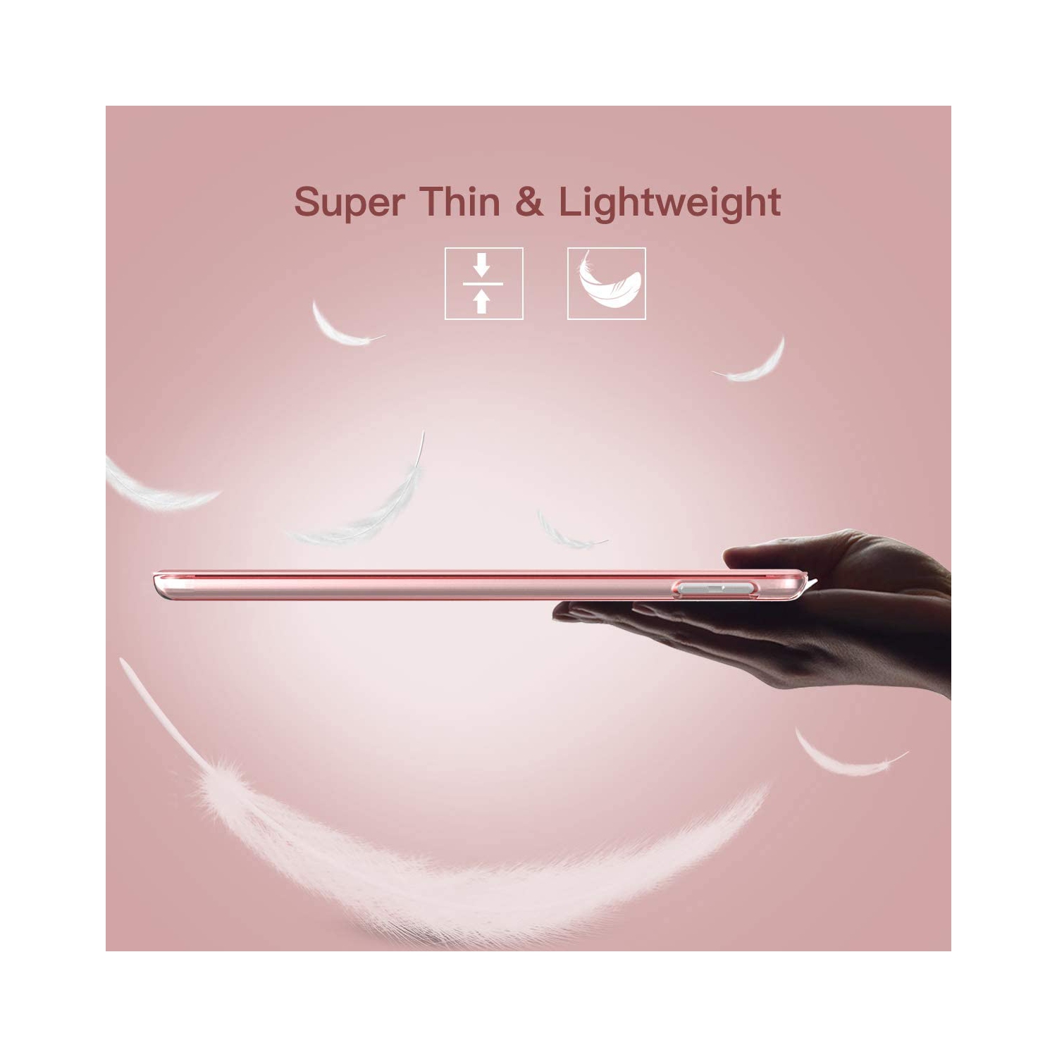 navor iPad 10.2 Case iPad 9th Generation 2021/ iPad 8th Generation 2020/ iPad 7th Generation 2019 Case,Slim Translucent Hard PC Protective Smart