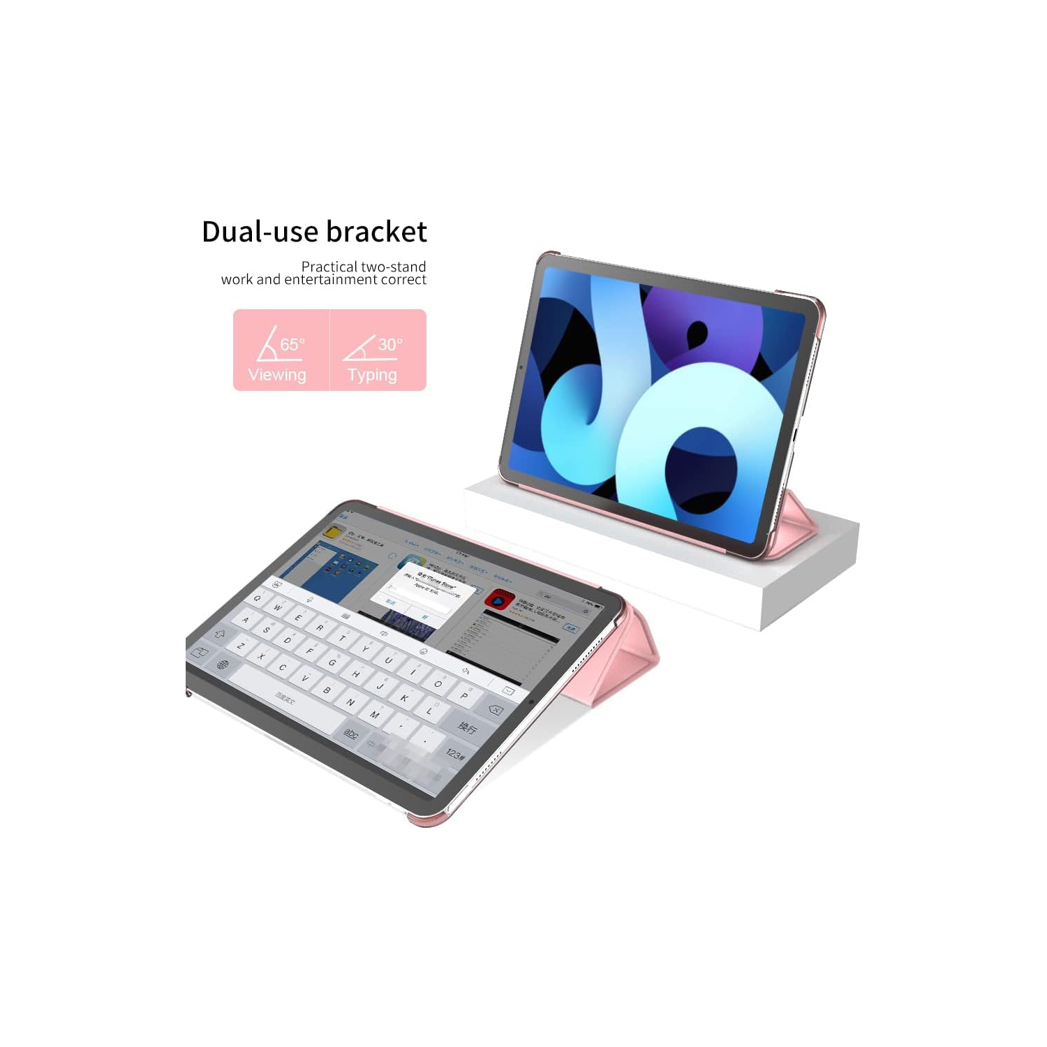 navor Case for New iPad Air 5th/4th Generation 10.9 inch, iPad Air 5 Case/iPad Air 4 Case, [Support 2nd Gen Apple Pencil Charging] Slim Stand