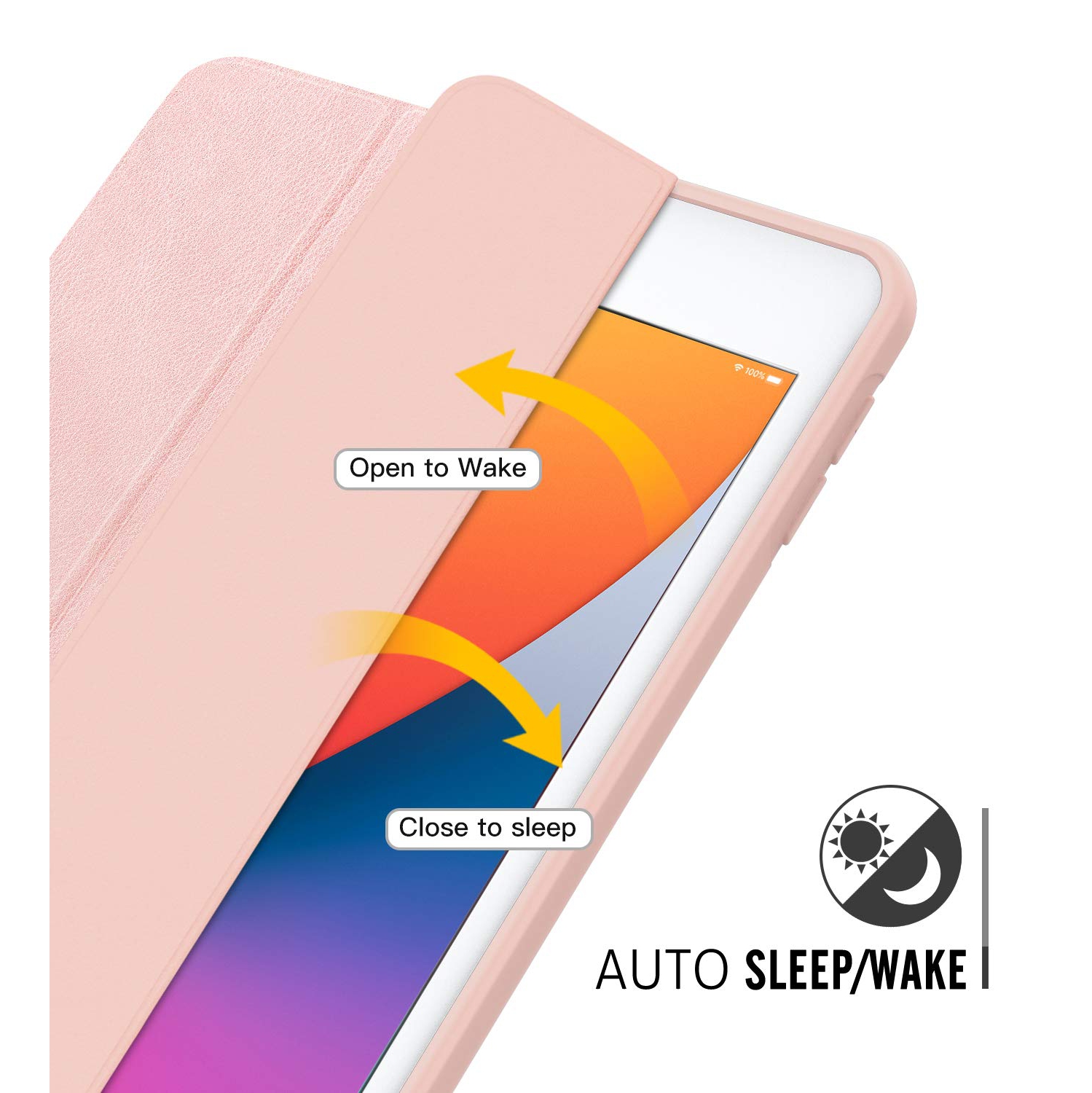 MoKo Case Fit New iPad 10.2" 2020/2019 with Apple Pencil Holder, Slim Lightweight Smart Shell Stand Cover Case Fit iPad 8th