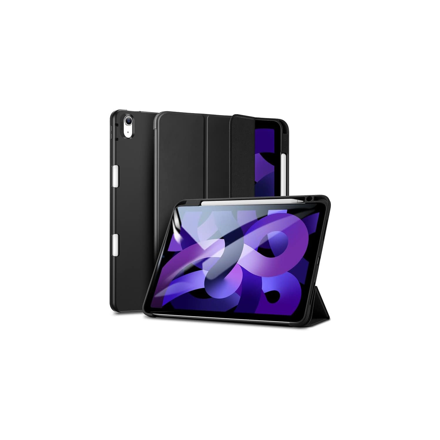 navor iPad Air 5th Generation Case, iPad Air 4th Generation Case, iPad Air 5/4(2022/2020, 10.9 inch) with Pencil Holder, Soft Flexible Case, Rebound