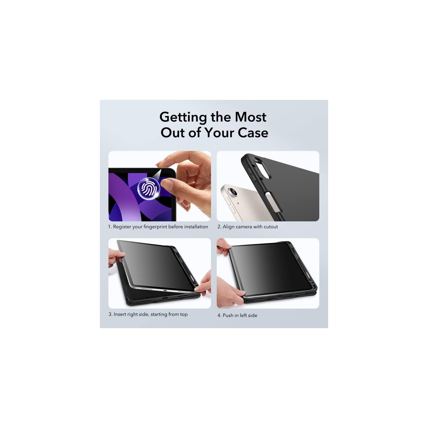 navor iPad Air 5th Generation Case, iPad Air 4th Generation Case, iPad Air 5/4(2022/2020, 10.9 inch) with Pencil Holder, Soft Flexible Case, Rebound