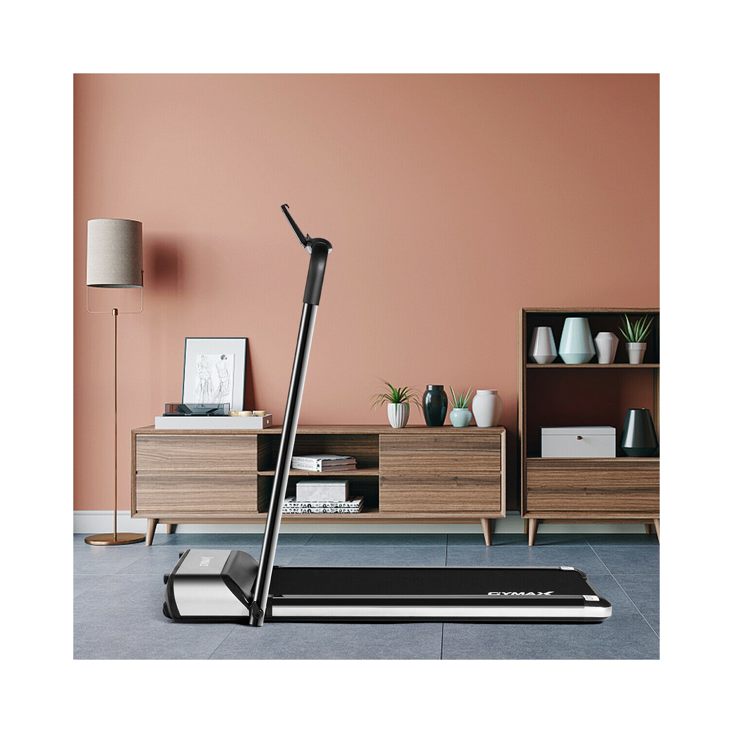 Tapis roulant pliant électrique ultra-mince de 450W Gymax