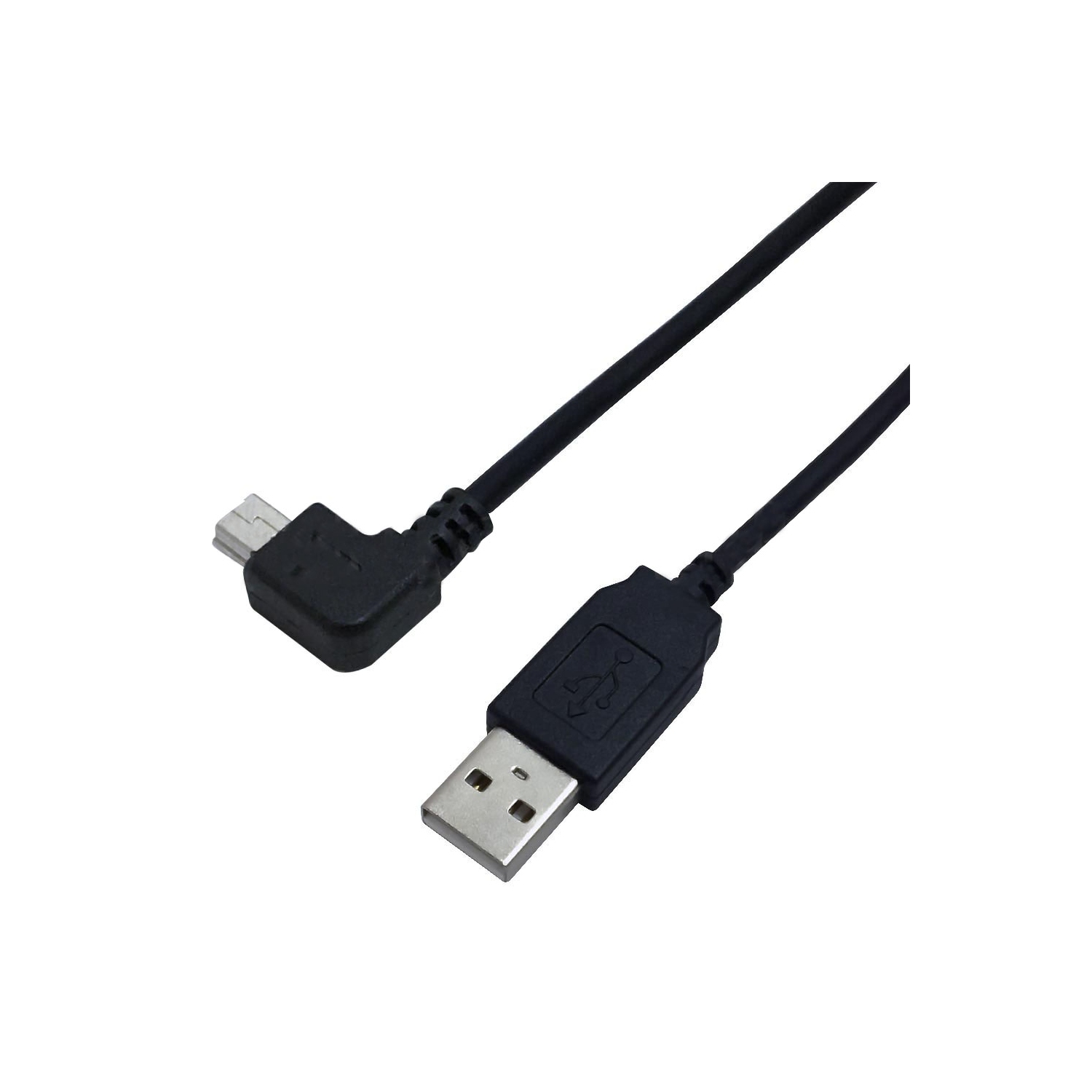 Free Shipping! HYFAI USB 2.0 A Straight Male to Mini-B 5-Pin Mini USB Left Angle Male Cable, 1 ft