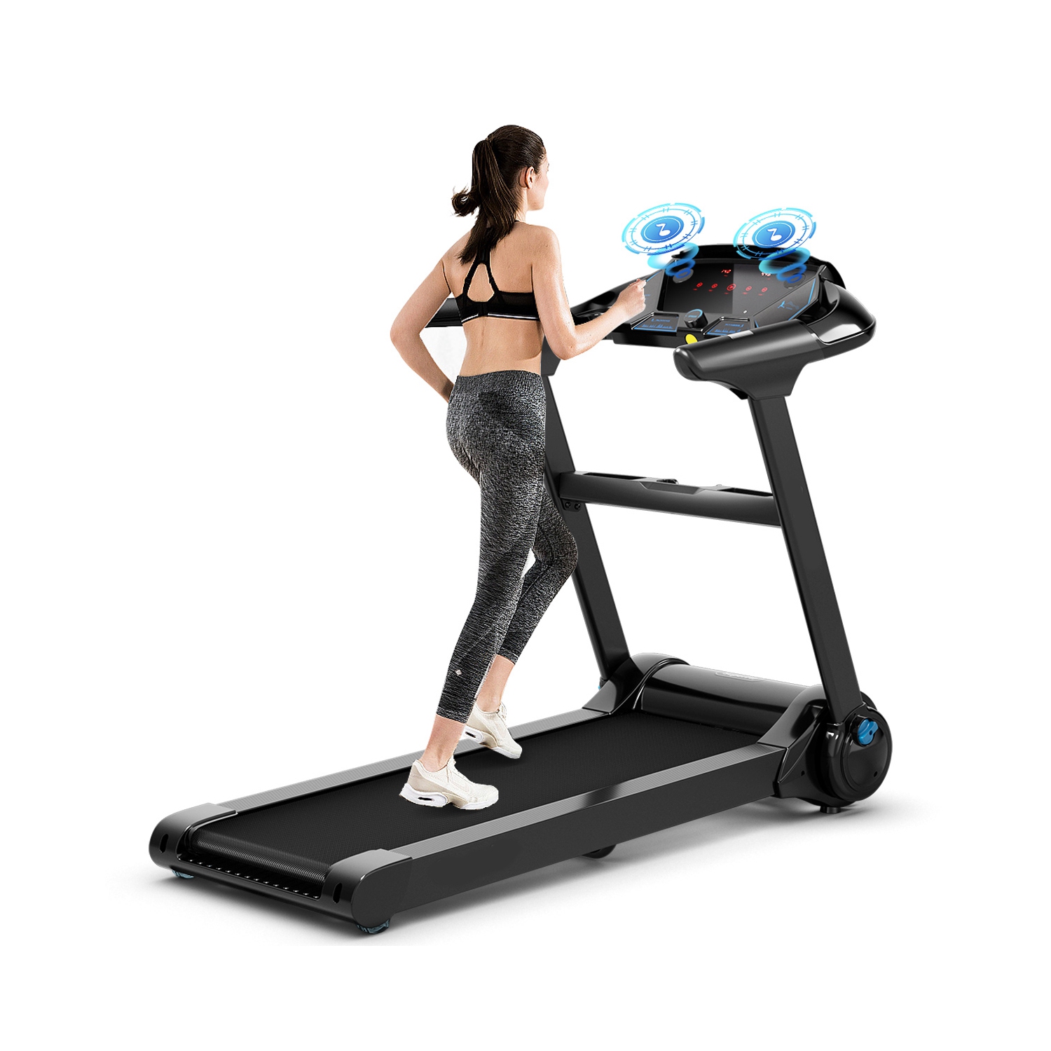 Gymax 2.25HP Folding Fitness Treadmill with LED Display