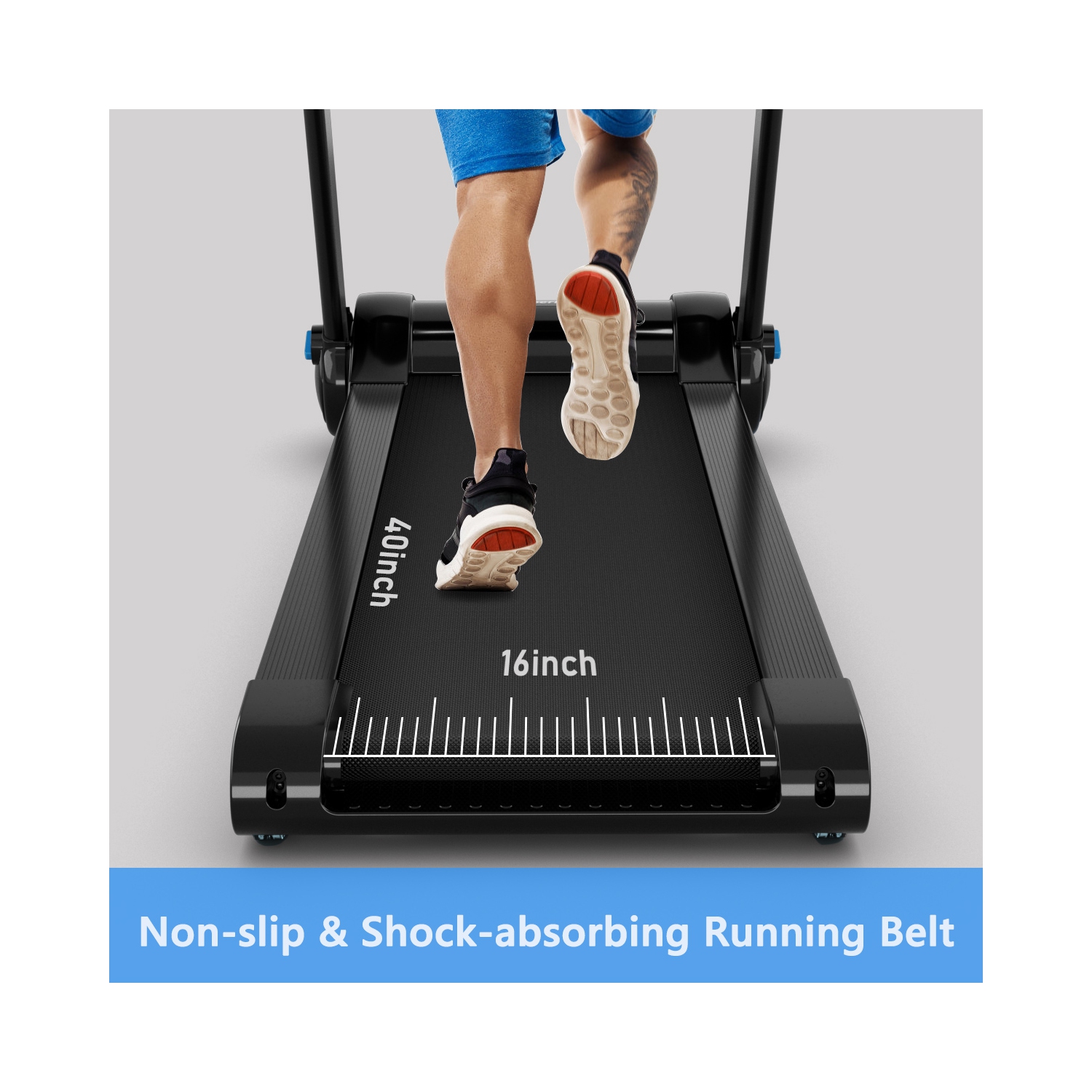 Gymax 2.25HP Folding Fitness Treadmill with LED Display