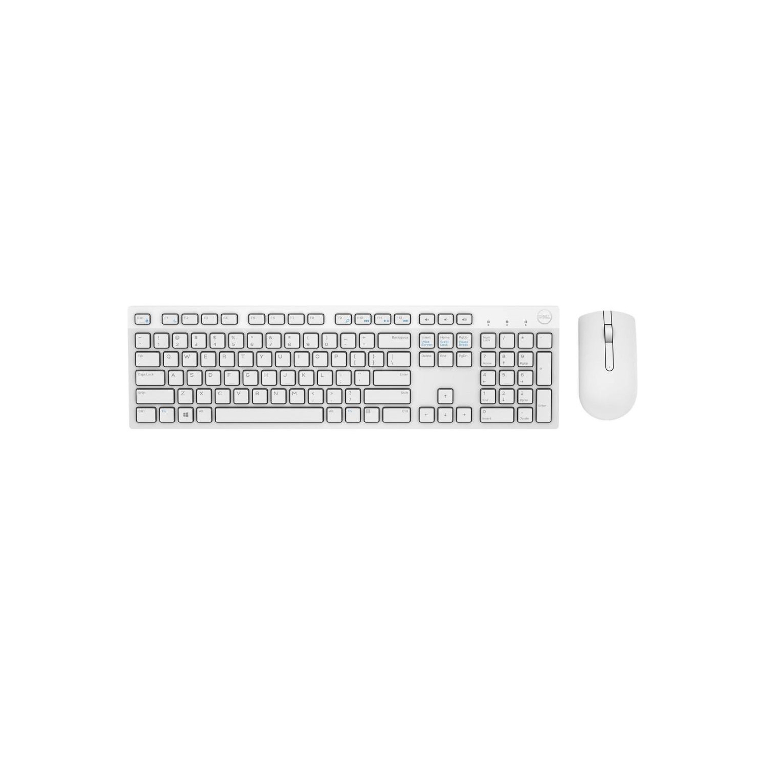 VALUE COMBO - Dell KM636 Wireless Keyboard and Mouse Combo (White) - English Version