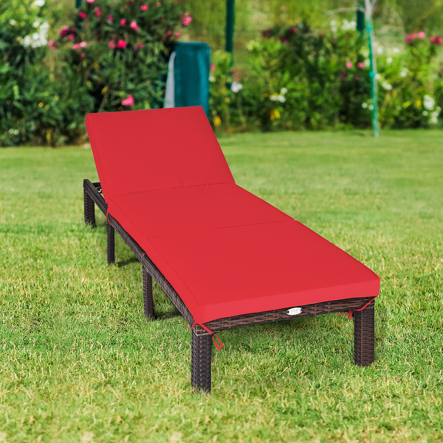 Chaise longue pliable Chaise longue d'extérieur réglable de plage ou piscine marque Costway