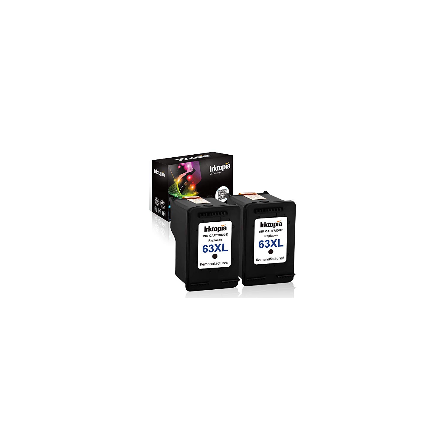 Inktopia Remanufactured Ink Cartridge Replacement for HP 63 XL 63XL (New Updated Chip) to USE with HP OfficeJet 5255 5258 3...