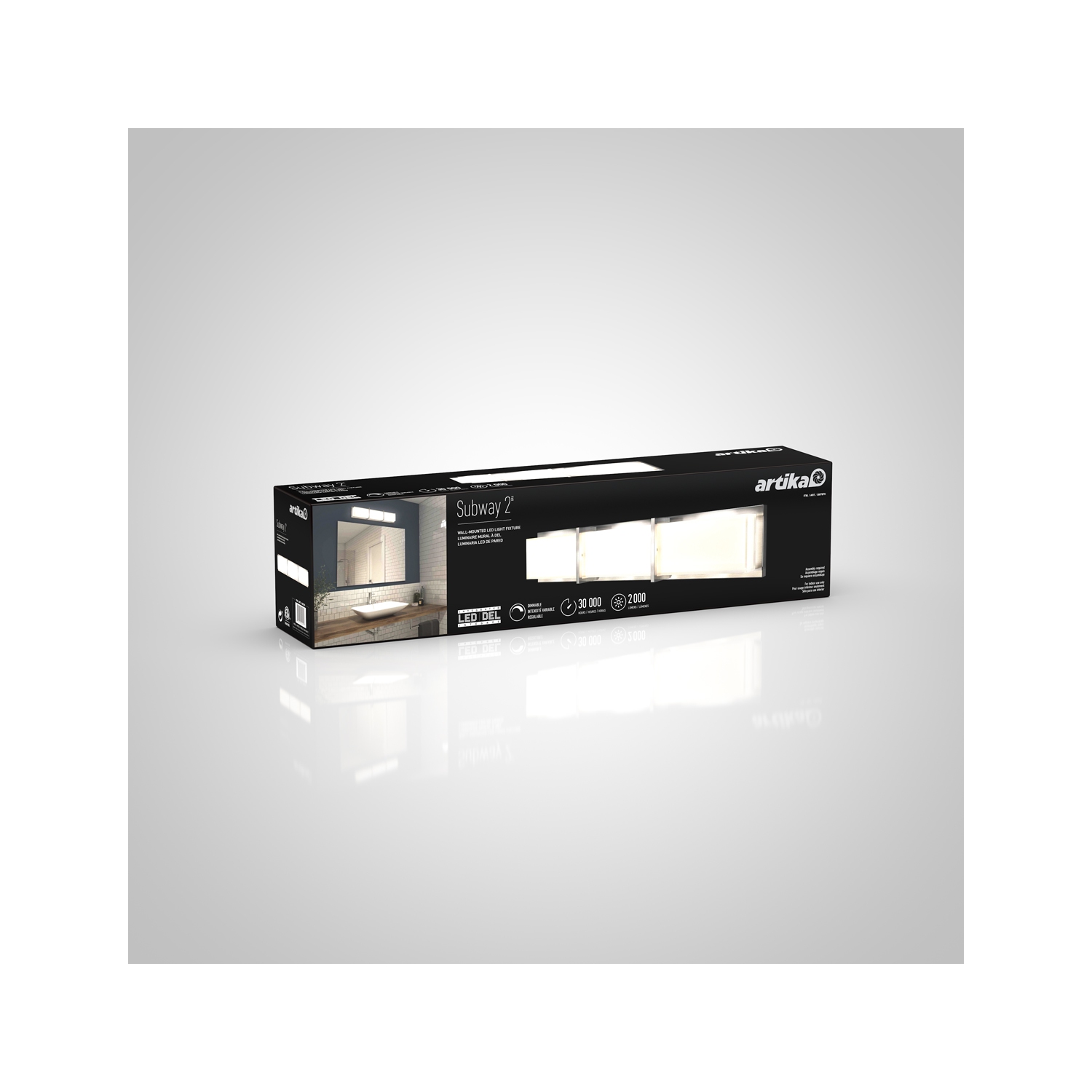 Artika Subway applique mural à DEL de 27 Pouces