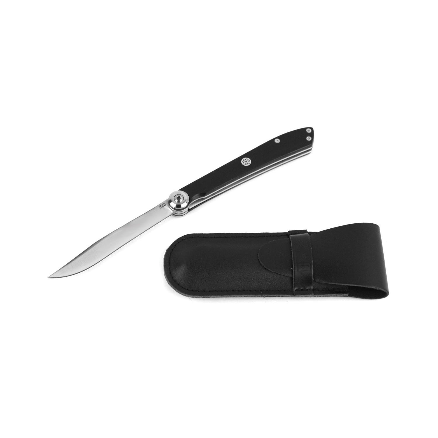 KAI Personal Folding Steak Knife Black POM Handle (3.25" Satin) 5700