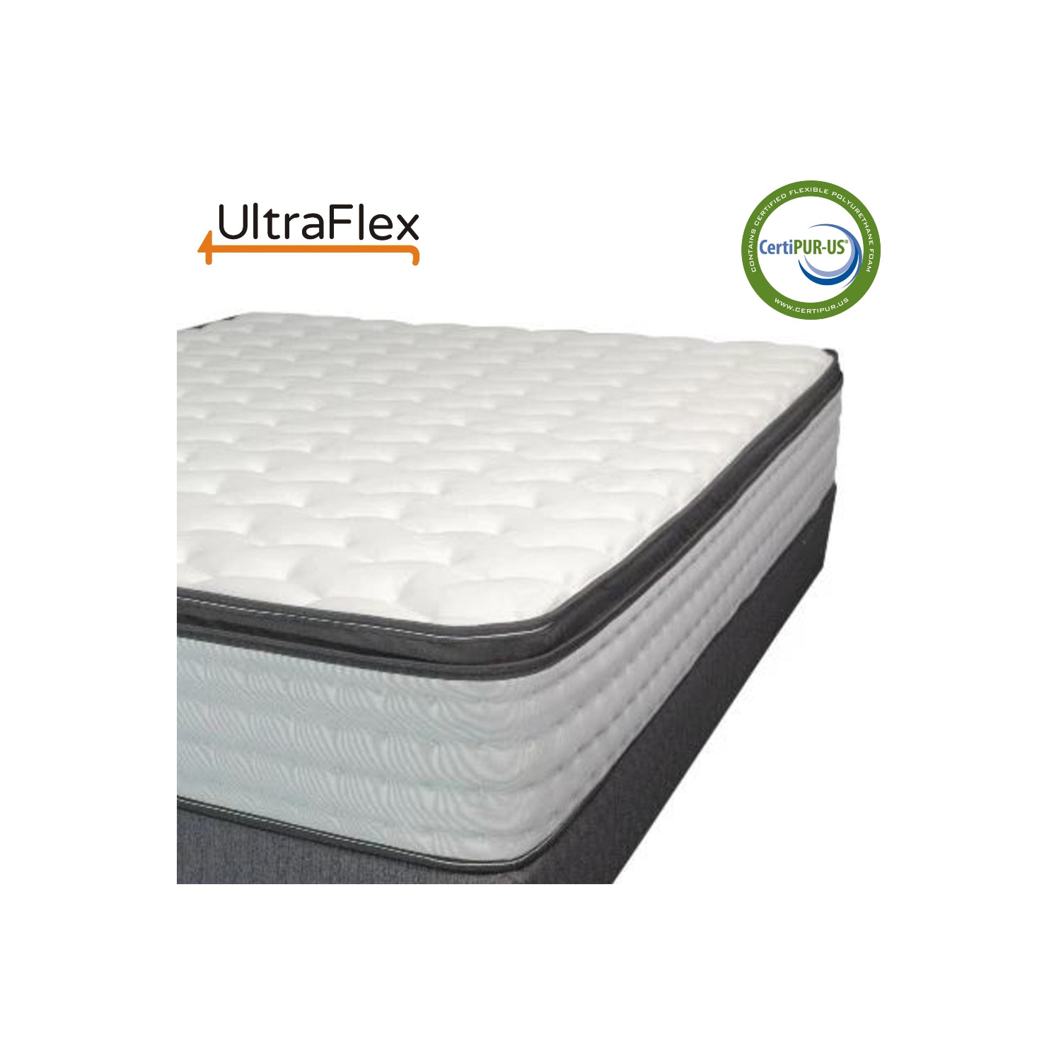 Ultraflex LUSH- 12" Orthopedic Eurotop Pocket Coil Premium Foam Encased, Eco-friendly Hybrid Mattress- Twin/Single Size