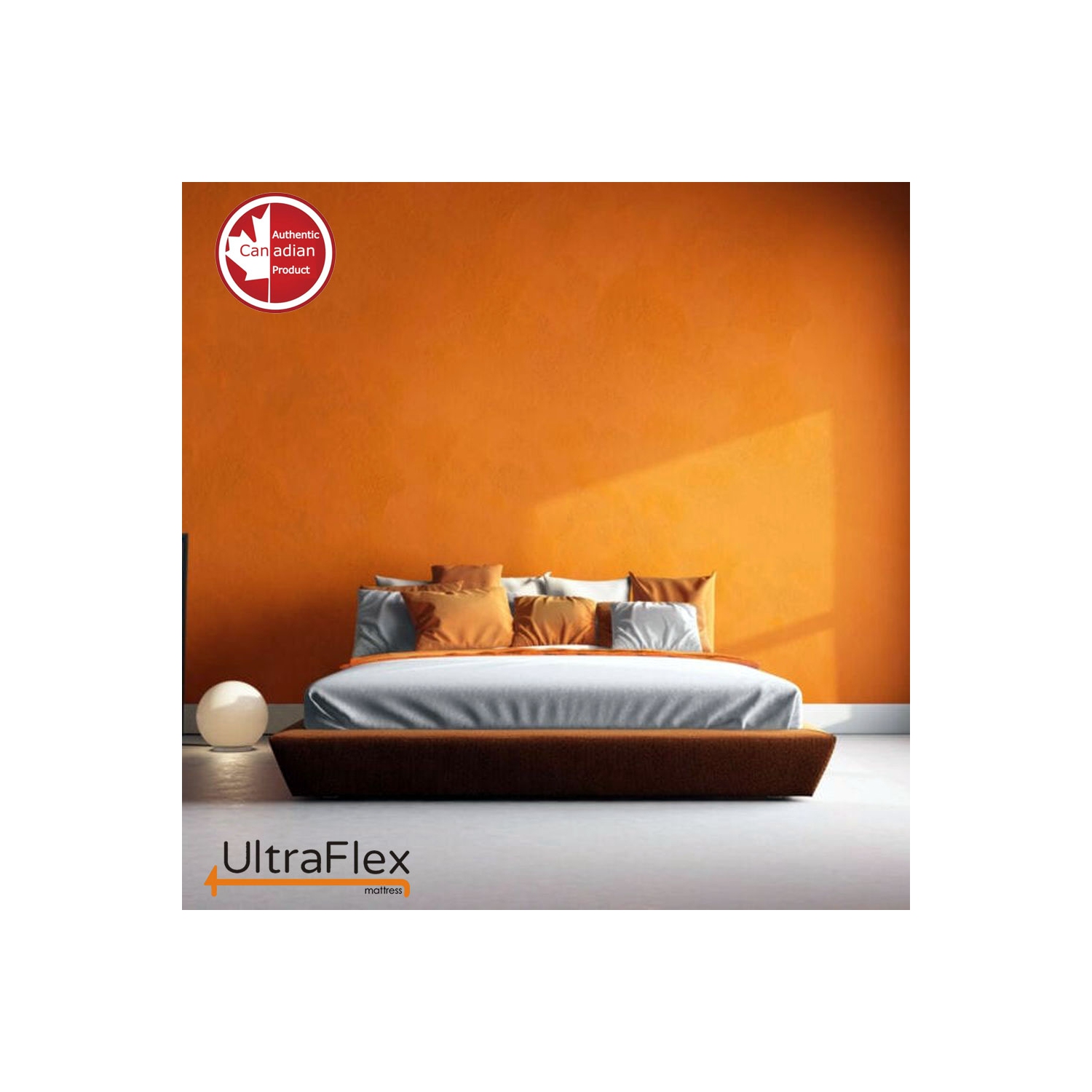 UltraFlex ASPIRE- Supportive Comfort Foam Mattress for Pressure Relief, Cool Sleep, Medium Firmness, Premium Cool Gel Memory Foam (Made in Canada)- King Size