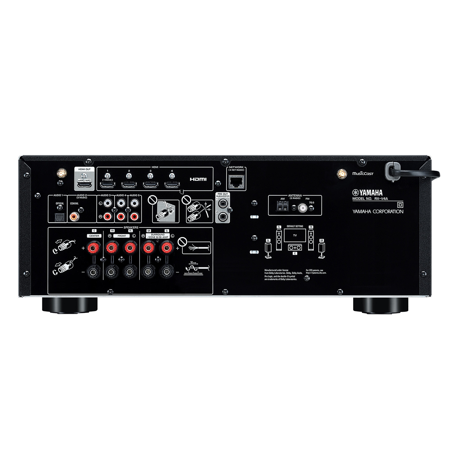 Yamaha RX-V4A Récepteur AV 5,2 canaux avec MusicCast