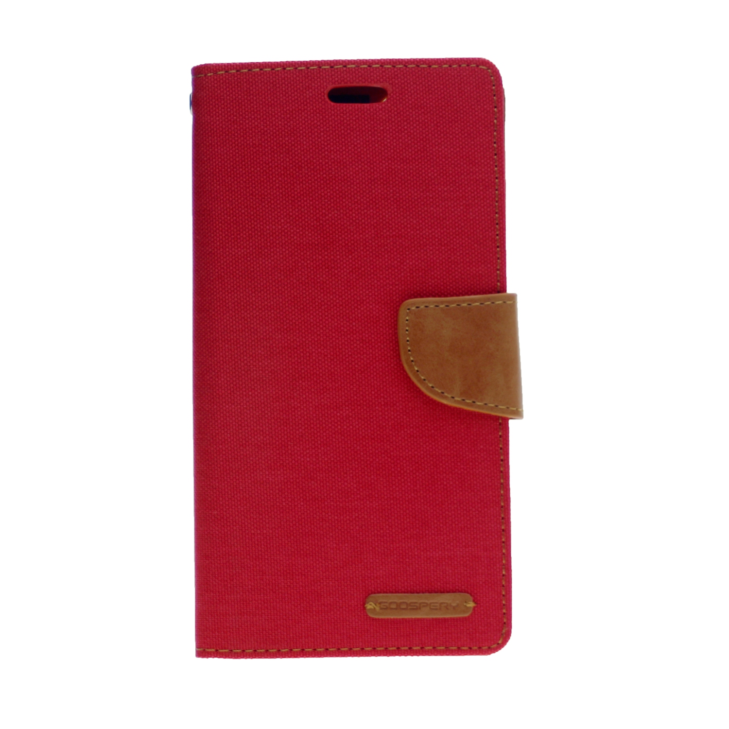 TopSave Goospery Canvas Diary Case For Iphone 12 Mini, Red