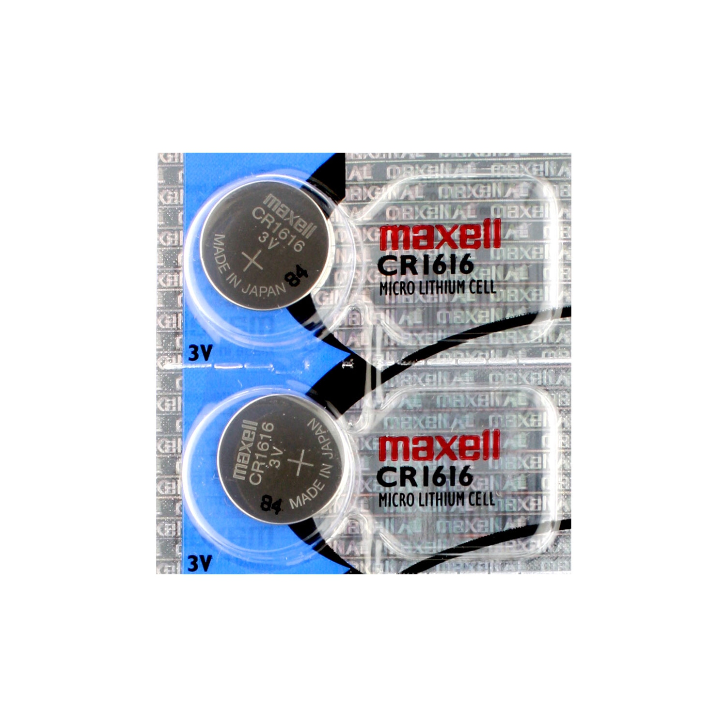2 piles CR1616 de Maxell, batterie au lithium 1616