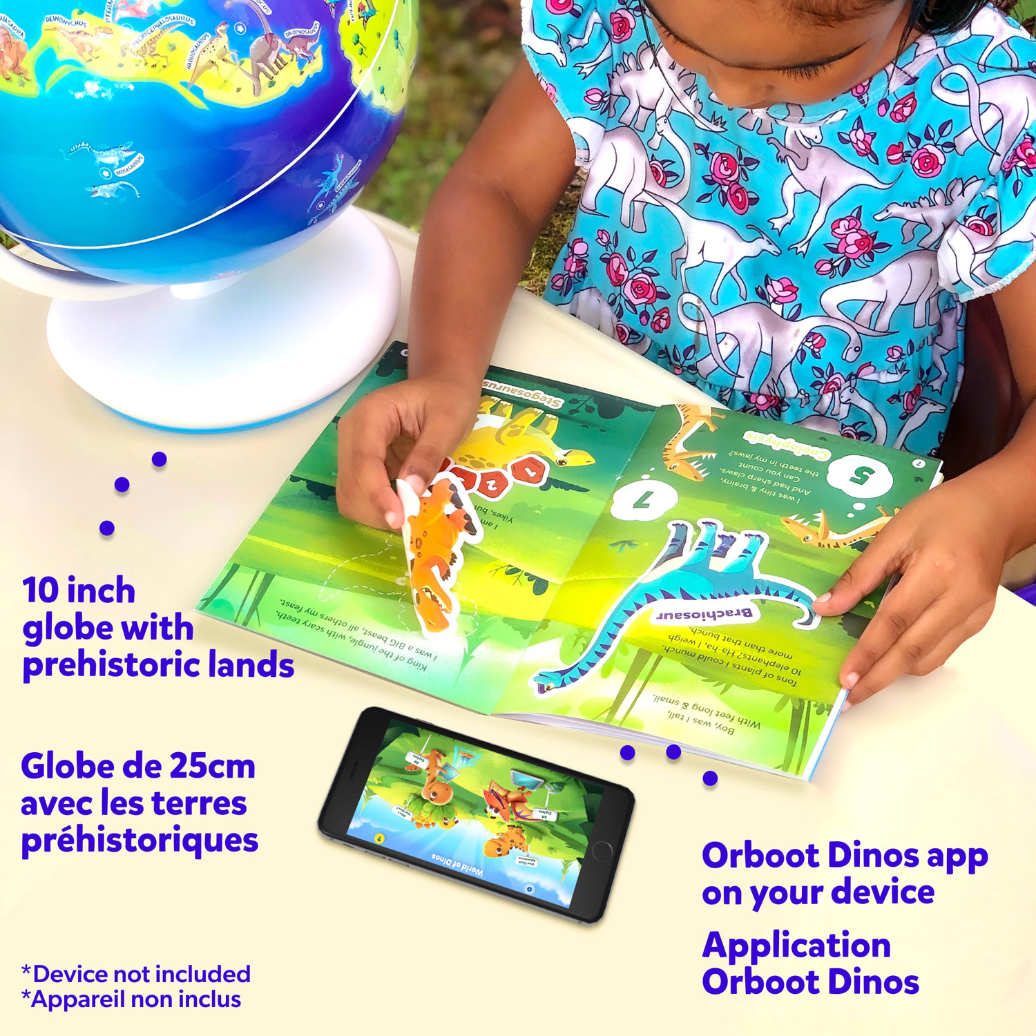 Jouet dinosaure interactif Orboot Dinos de PlayShifu