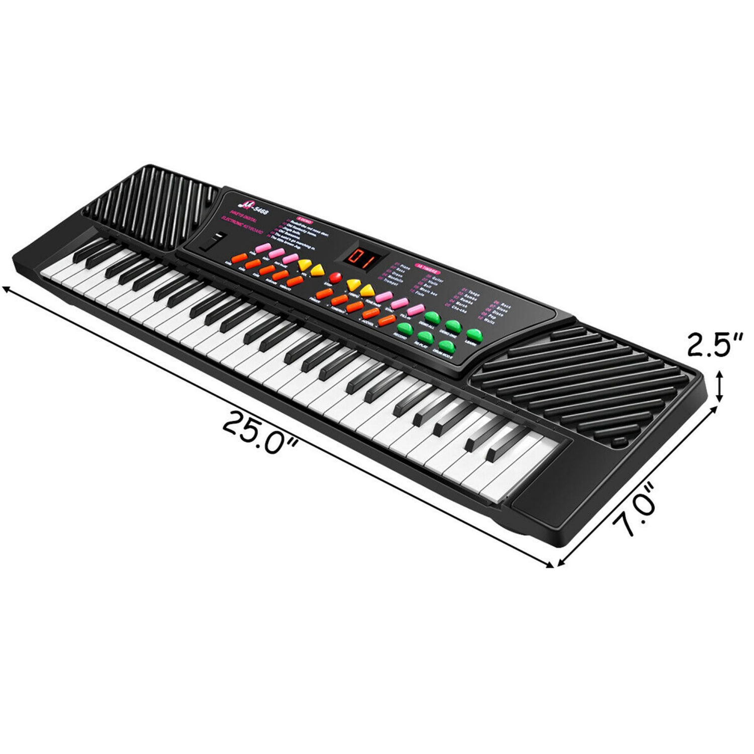 Clavier Électronique à 54 Touches pour Enfants Piano Orgue Micro & Chargeur