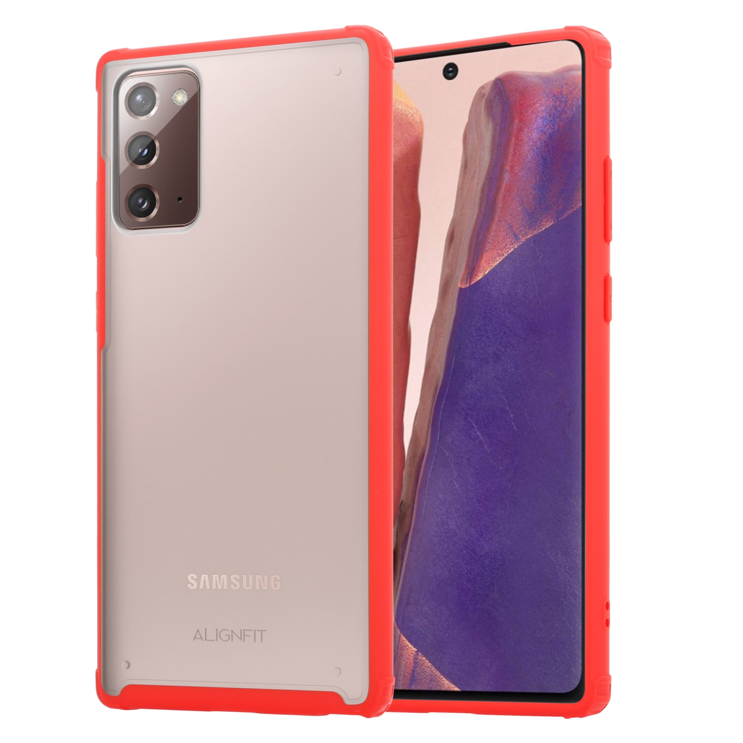 ALIGNFIT FITTED HARD CASE FOR SAMSUNG NOTE 20-CLEAR RED