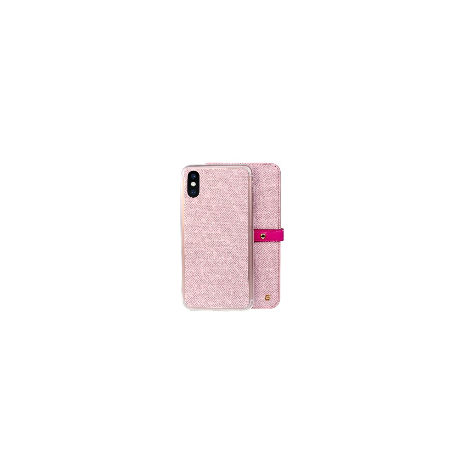 Final Sale! No Return Or Exchange! TopSave Detachable Flip Case For Iphone X/XS-Pink