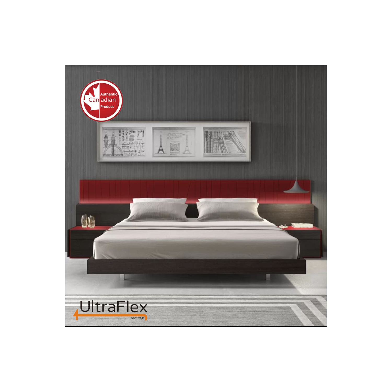 UltraFlex IMPERIAL- Hybrid Heavy Duty Pocket Spring, Pressure Relieving for Posture Support Foam Mattress Double/Full Size with Waterproof Mattress