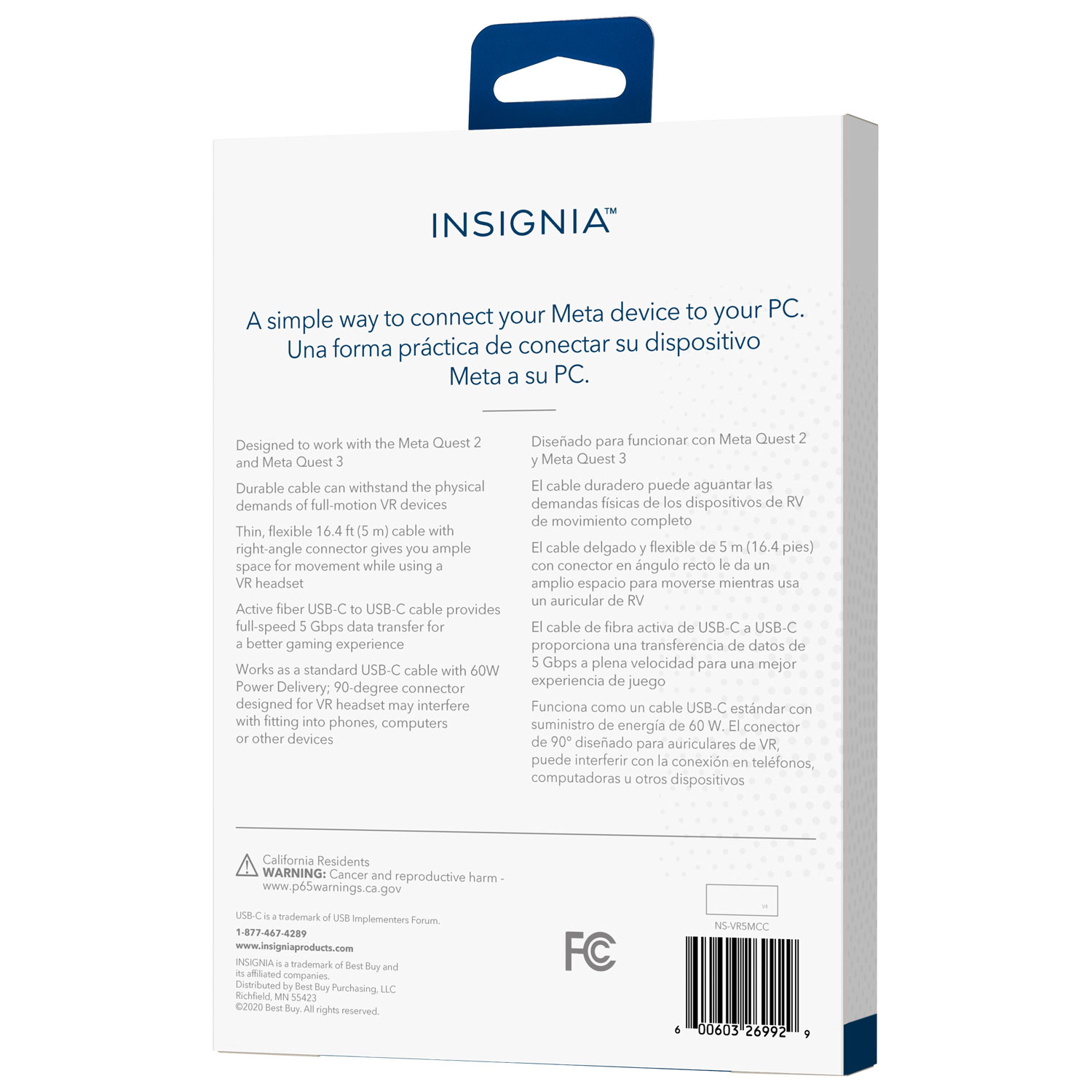 Insignia 5m USB-C VR Headset Cable for Meta Quest 2 and 3 - Only at Best Buy