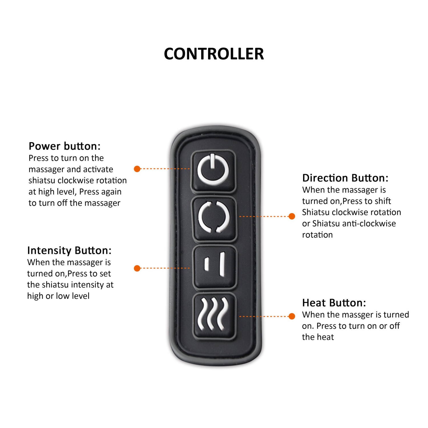 Snailax Cordless Neck Back Massager - Shiatsu Neck and Shoulder Massager with Heat, Portable Massagers for Neck and Back, Lumbar, Foot Electric