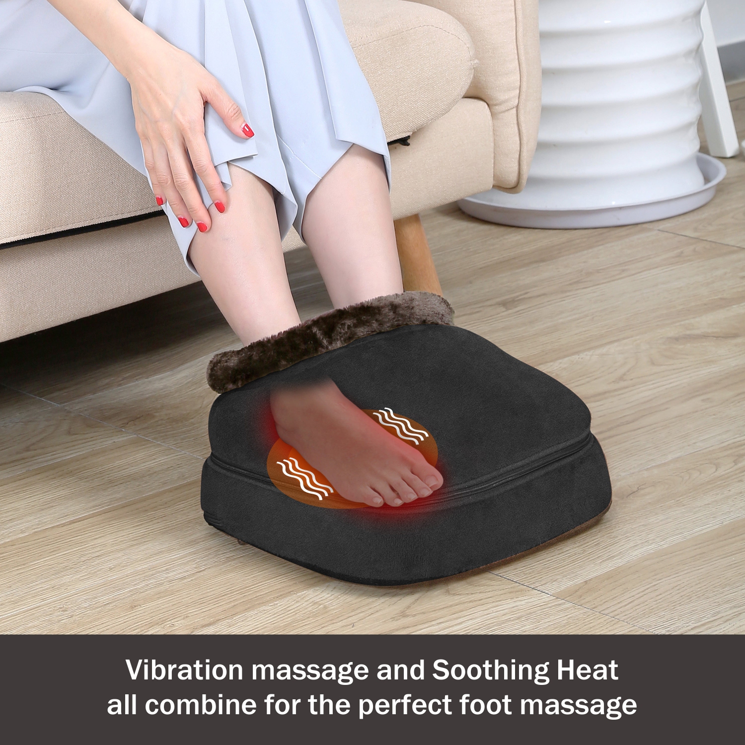 Snailax Foot Warmer & Back Massager with 3-in-1 Vibration design - 522V