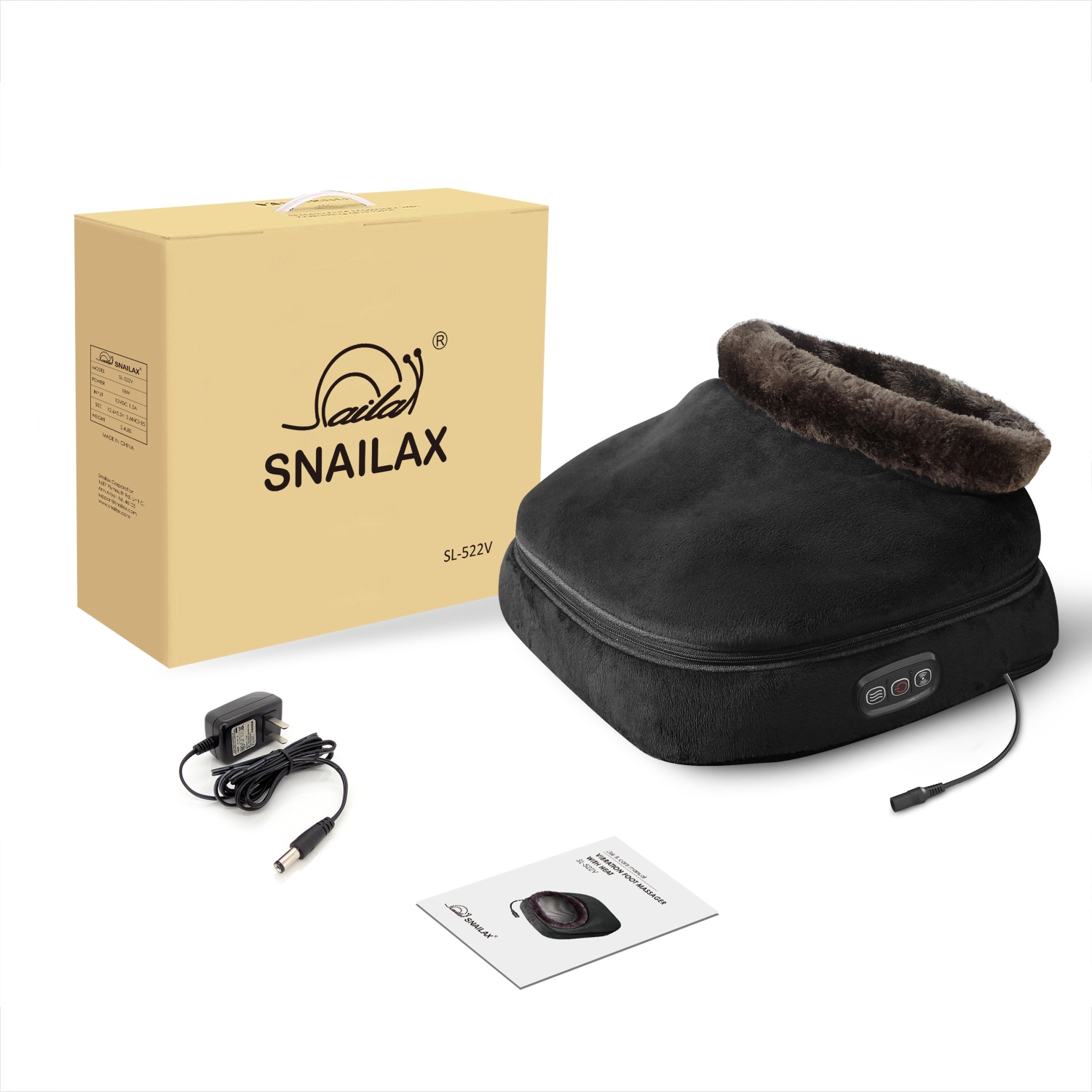 Snailax Foot Warmer & Back Massager with 3-in-1 Vibration design - 522V