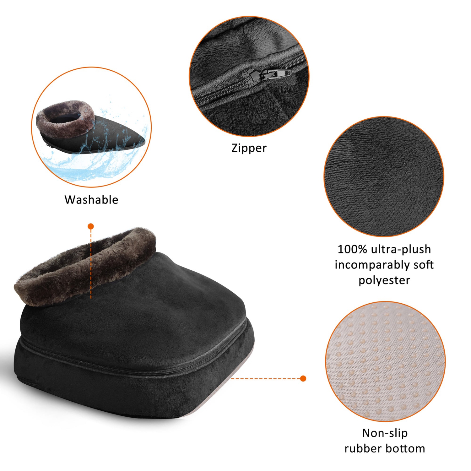 Snailax 2-in-1 Shiatsu Foot and Back Massager with Heat -Kneading Feet Massager Machine with Heating Pad,Back Massage Cushion or Foot