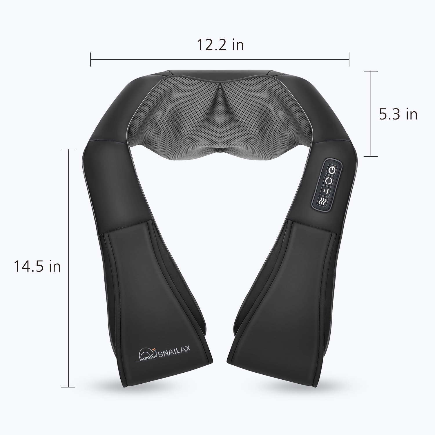 Snailax Shiatsu Neck and Shoulder Massager - Back Massager with Heat, Deep Kneading Electric massage pillow for Neck, Back, Shoulder,Foot Body Pain