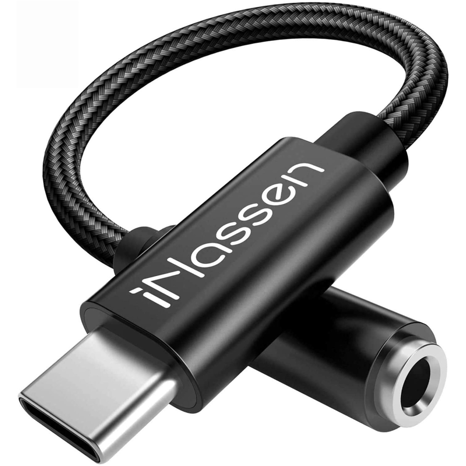 USB Type C to 3.5mm Female Headphone Jack Adapter, iNassen USB C to Aux Audio Dongle Cable Hi-Res DAC Cord Compatible with Pixel 4 3 XL/iPad Pro/HTC/Huawei/Oneplus/Samsung Galaxy Note 10 and More
