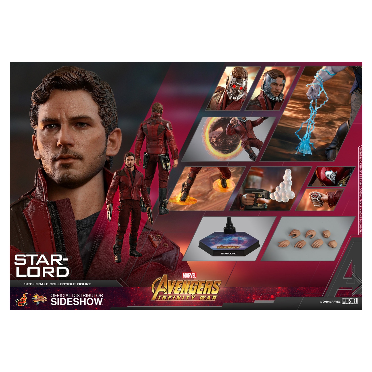 Avengers Infinity War 12 Inch Action Figure Movie Masterpiece 1/6 Scale - Star-Lord Hot Toys 903724