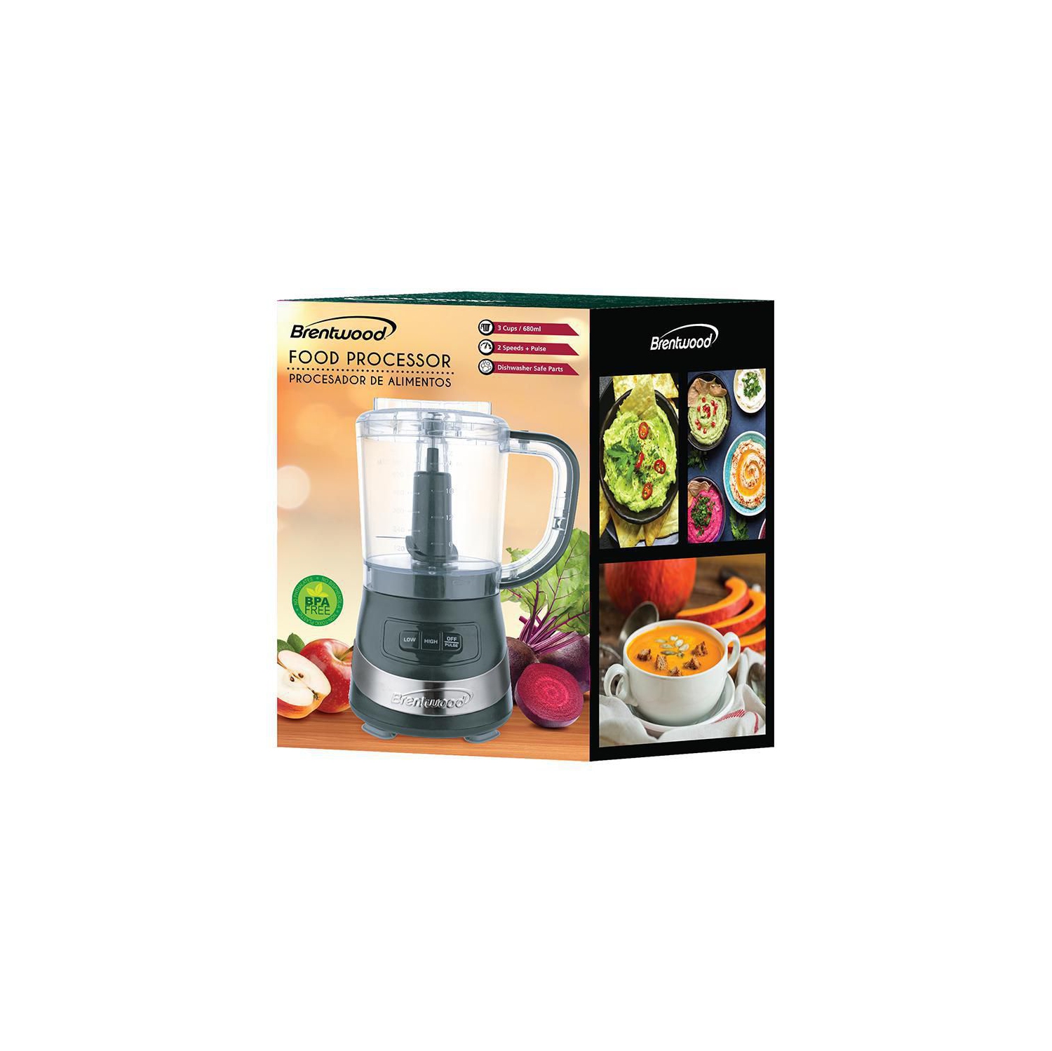 Brentwood 3 Cup Food Processor