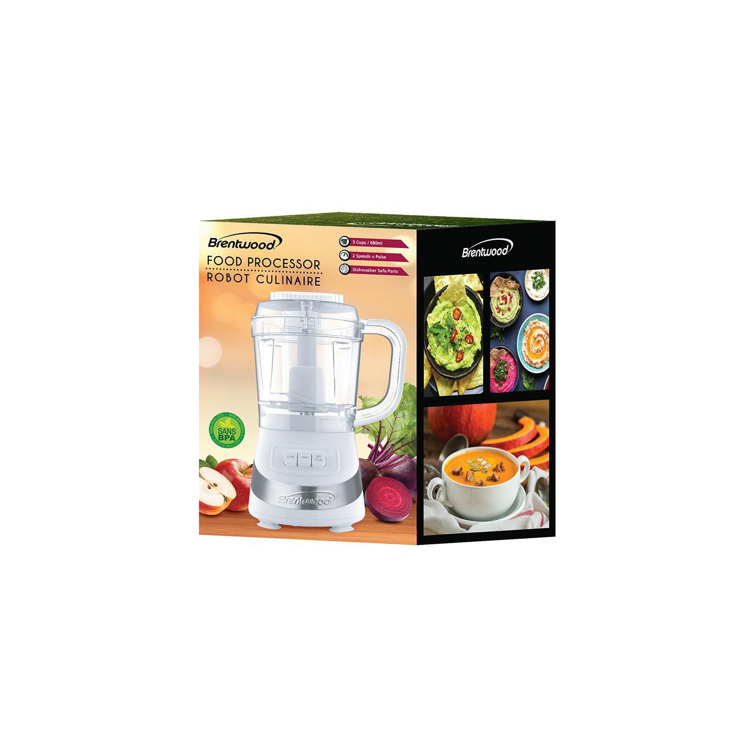 Brentwood 3 Cup Food Processor