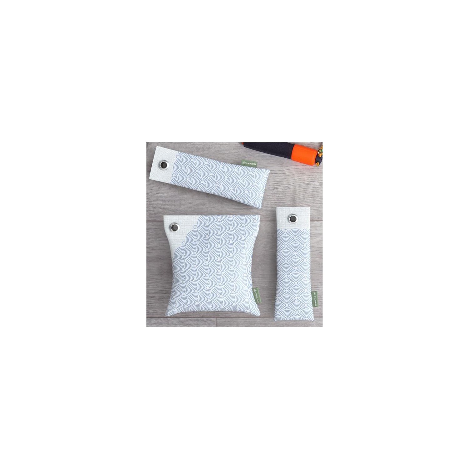 VieOli Portable Charcoal Bag Air Filter Set - 2 x 75g 1 x 200g