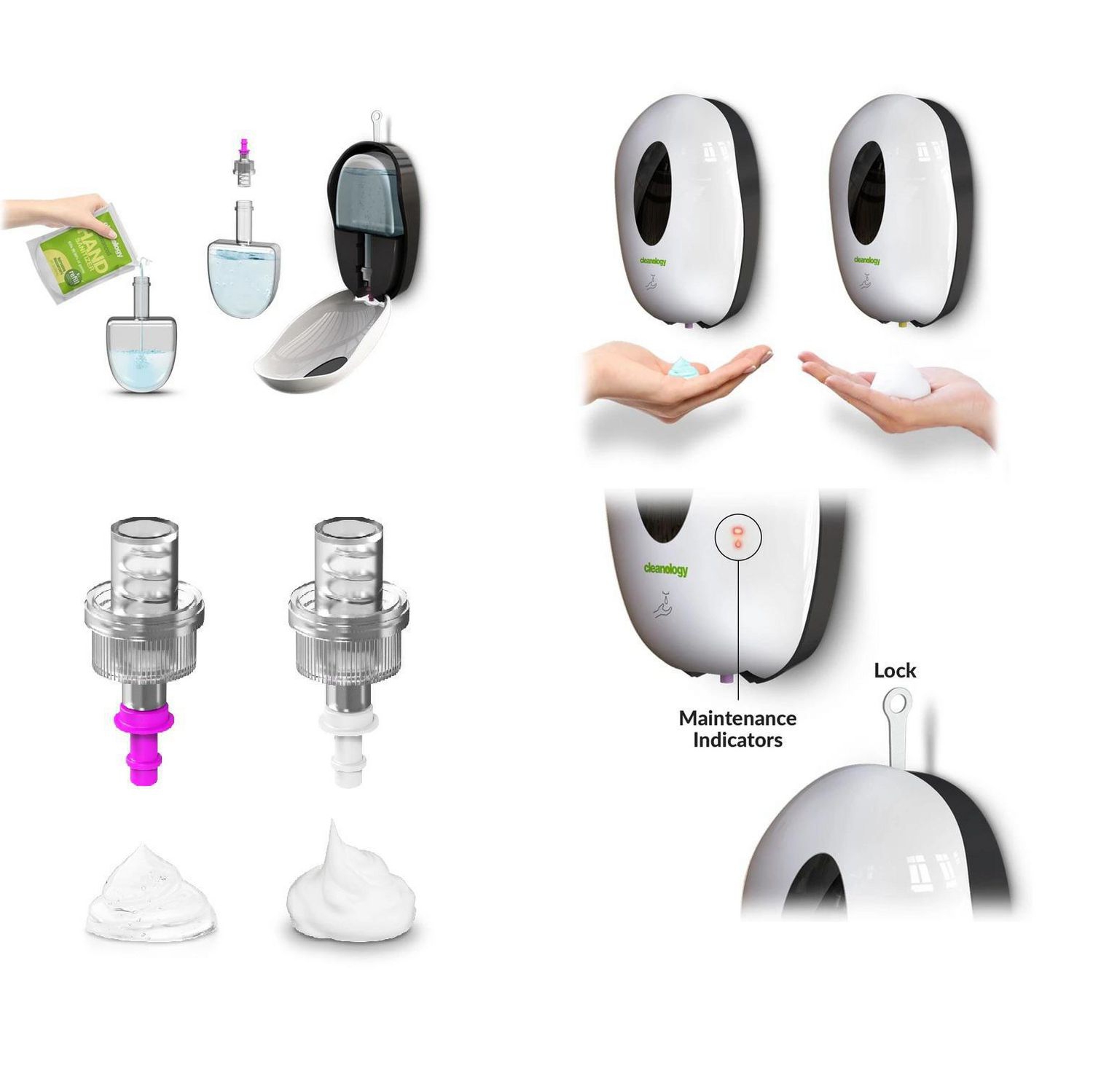 Cleanology Heavy Duty Auto Dispensing Portable Soap or Santizer Stand Station