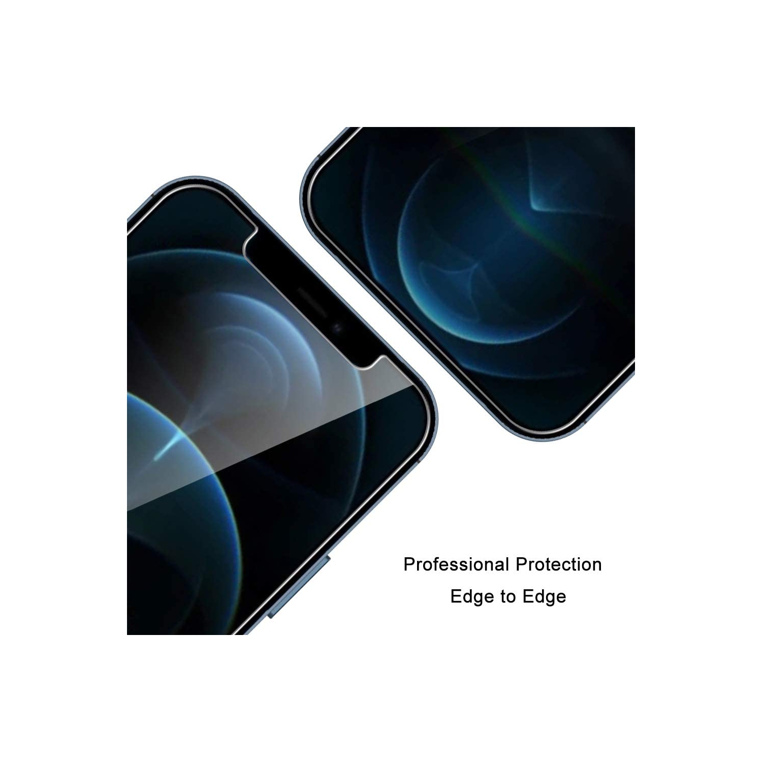 Protecteur d’écran pour iPhone iPhone 12 Mini de 5.4 po, pellicule en verre trempé, paq./2