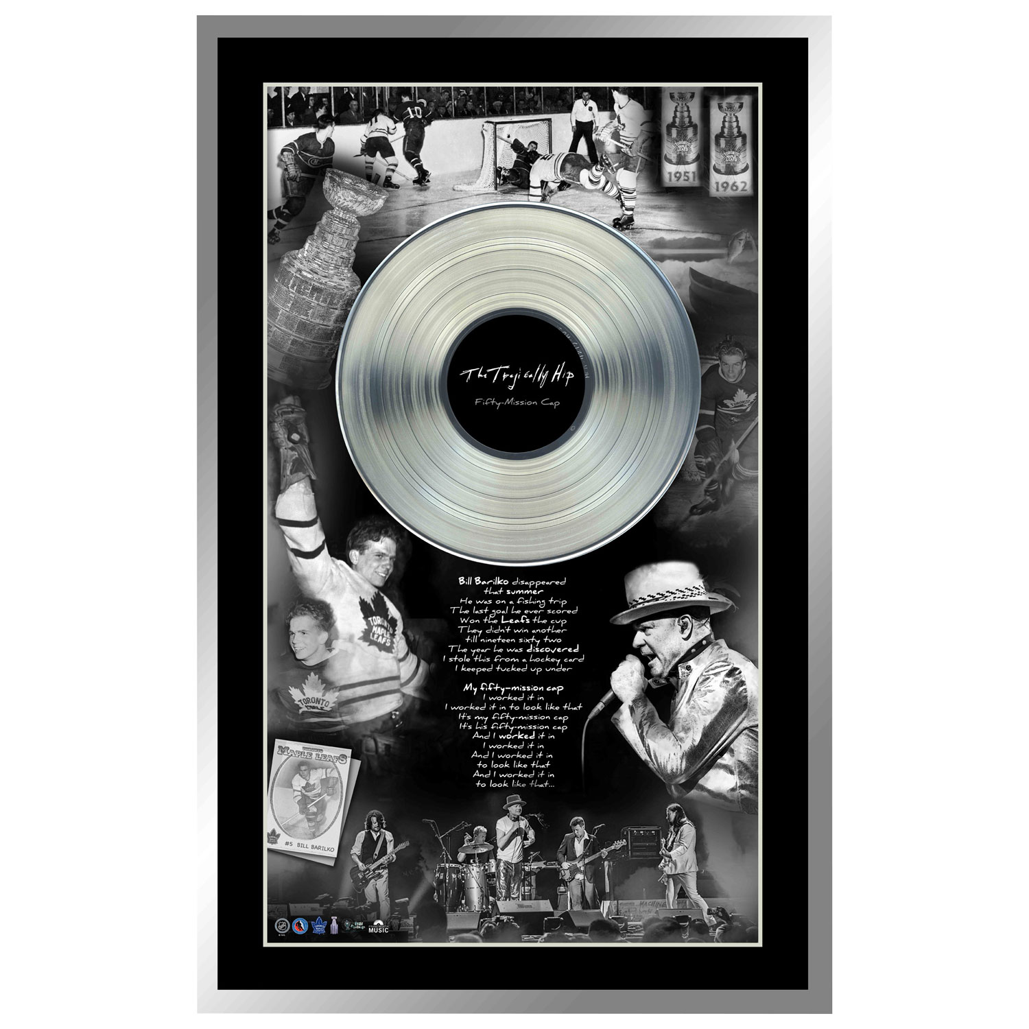 Frameworth The Tragically Hip: Bill Barilko Framed LP Collage