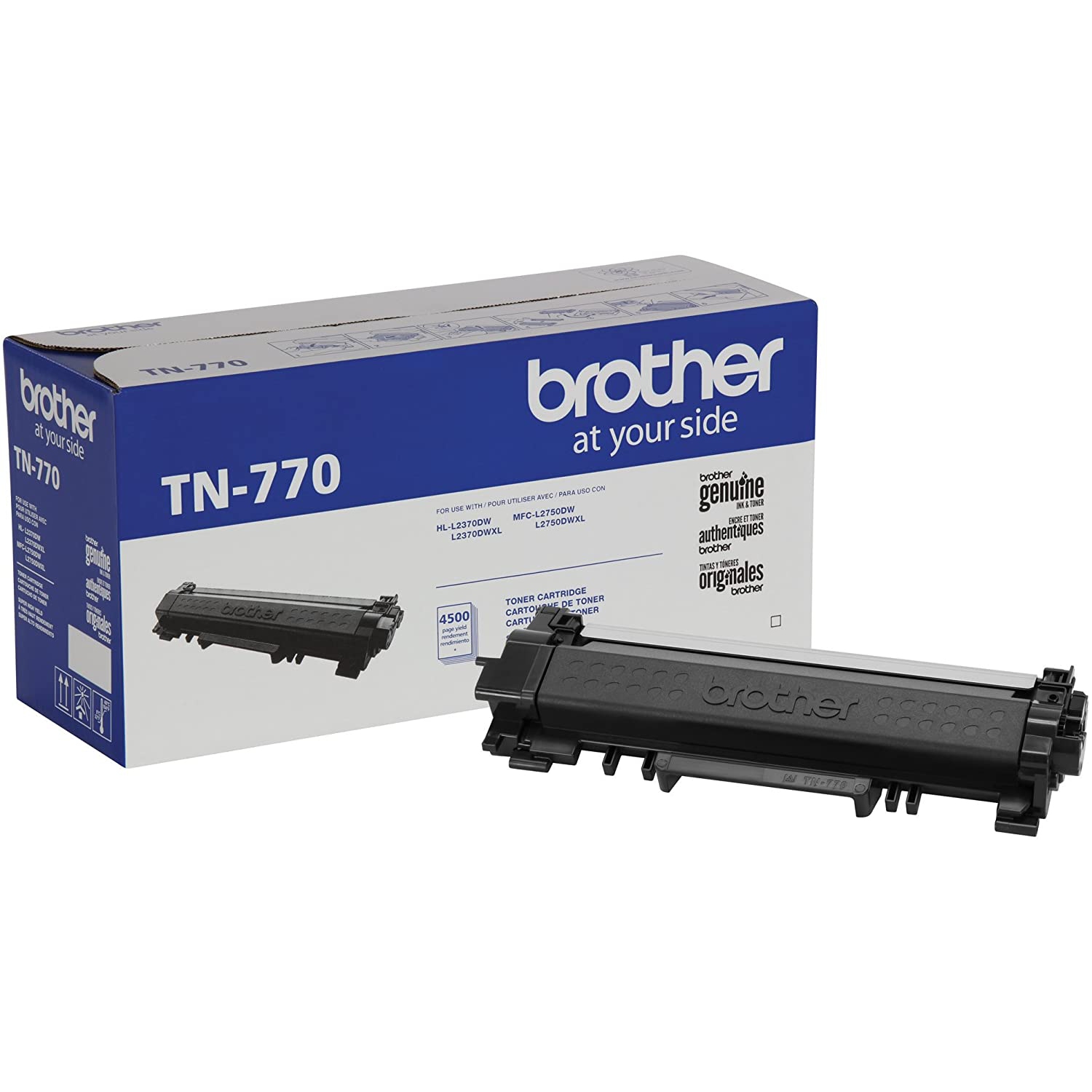 Brother TN-770 HL-L2370DW L2370DWXL MFC-L2750DW L2750DWXL Toner Cartridge in Retail Packaging (BRTTN770)