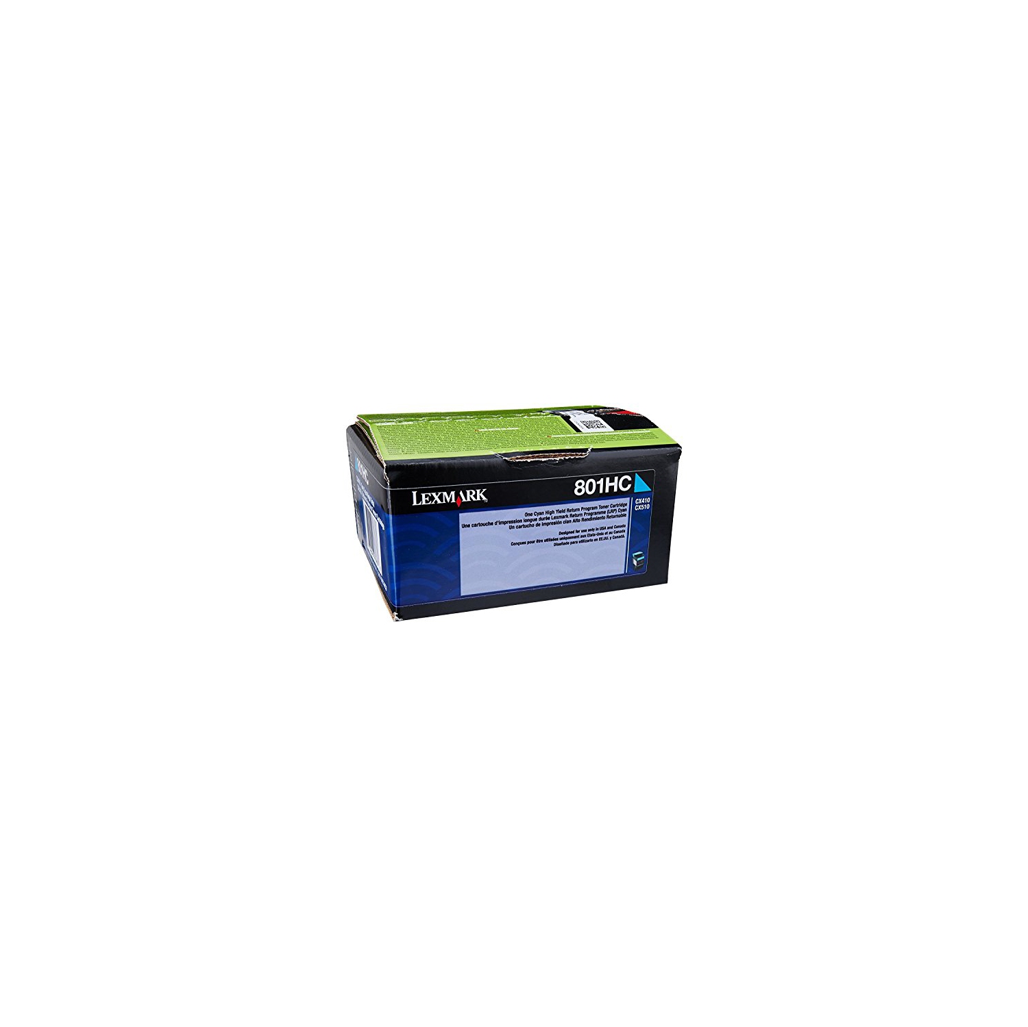 LEXMARK – CARTOUCHE DE TONER CYAN RECYCLABLE À HAUT RENDEMENT 80C1HC0/801HC