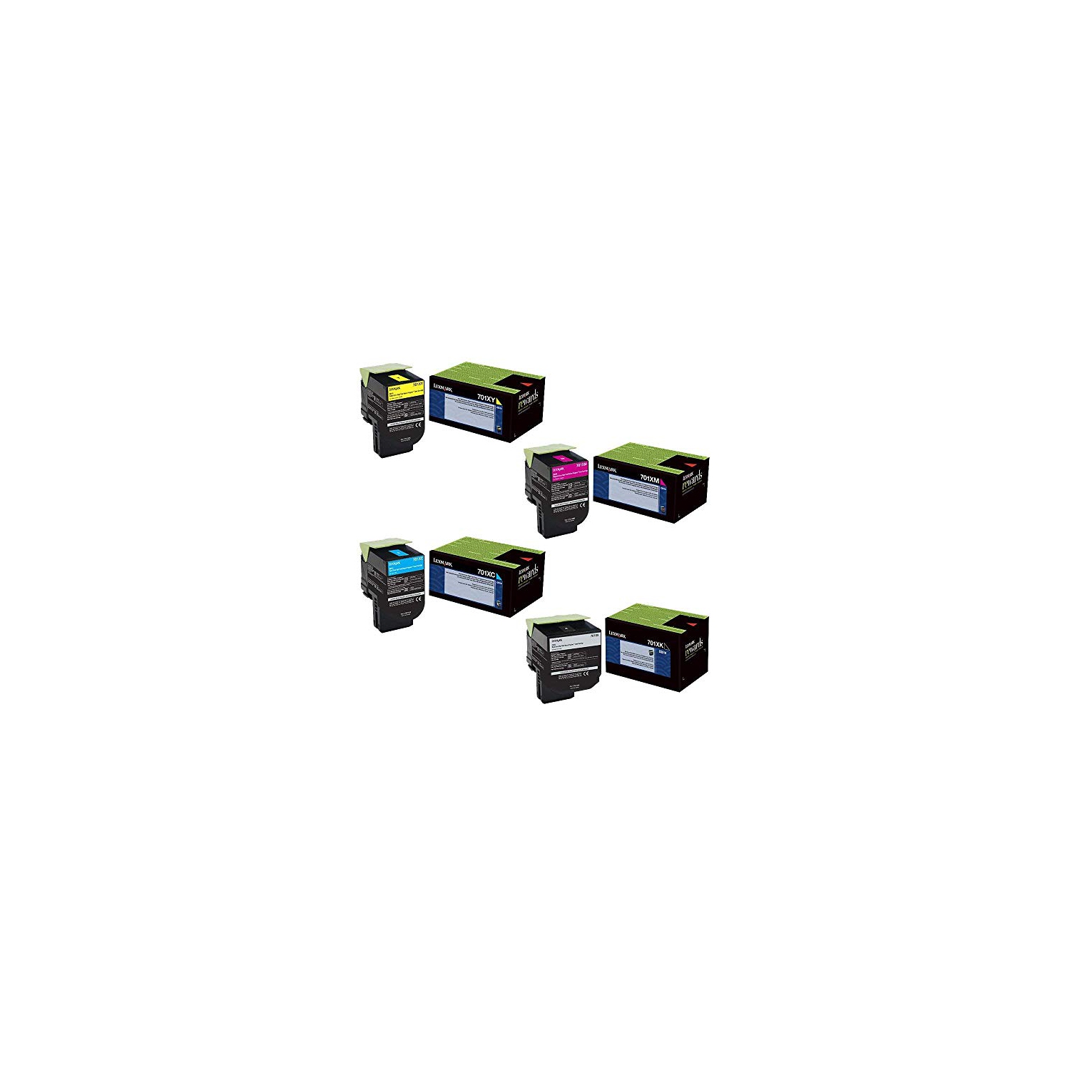 Lexmark – Cartouche de toner 70C1XC0, 70C1XK0, 70C1XM0, 70C1XY0 très haut rendement, Lexmark CS510de