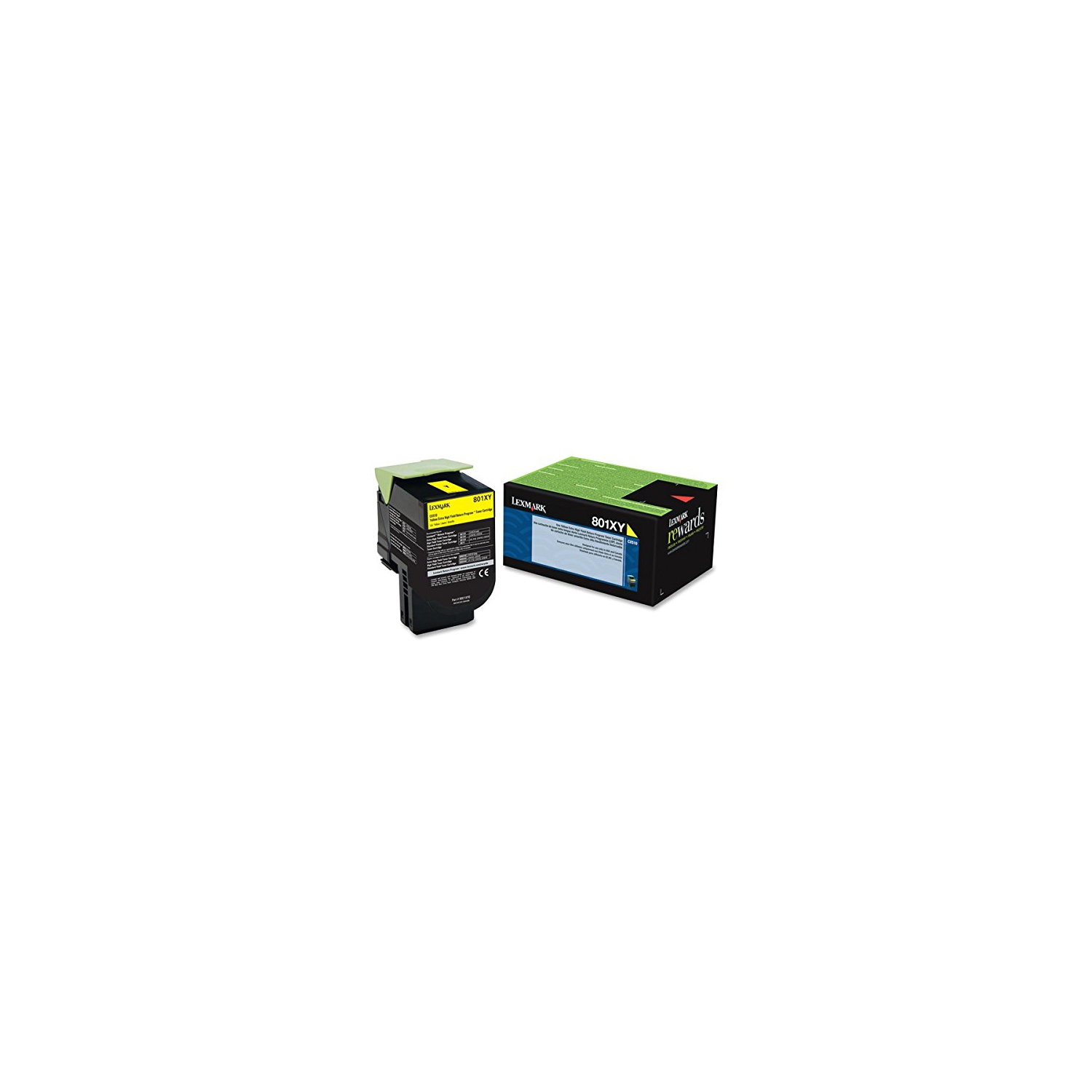 Lexmark 80C1XY à rendement très élevé - jaune - original - cartouche d’encre en poudre LCCP, LRP - pour Lexmark CX510de, CX510dhe, C.