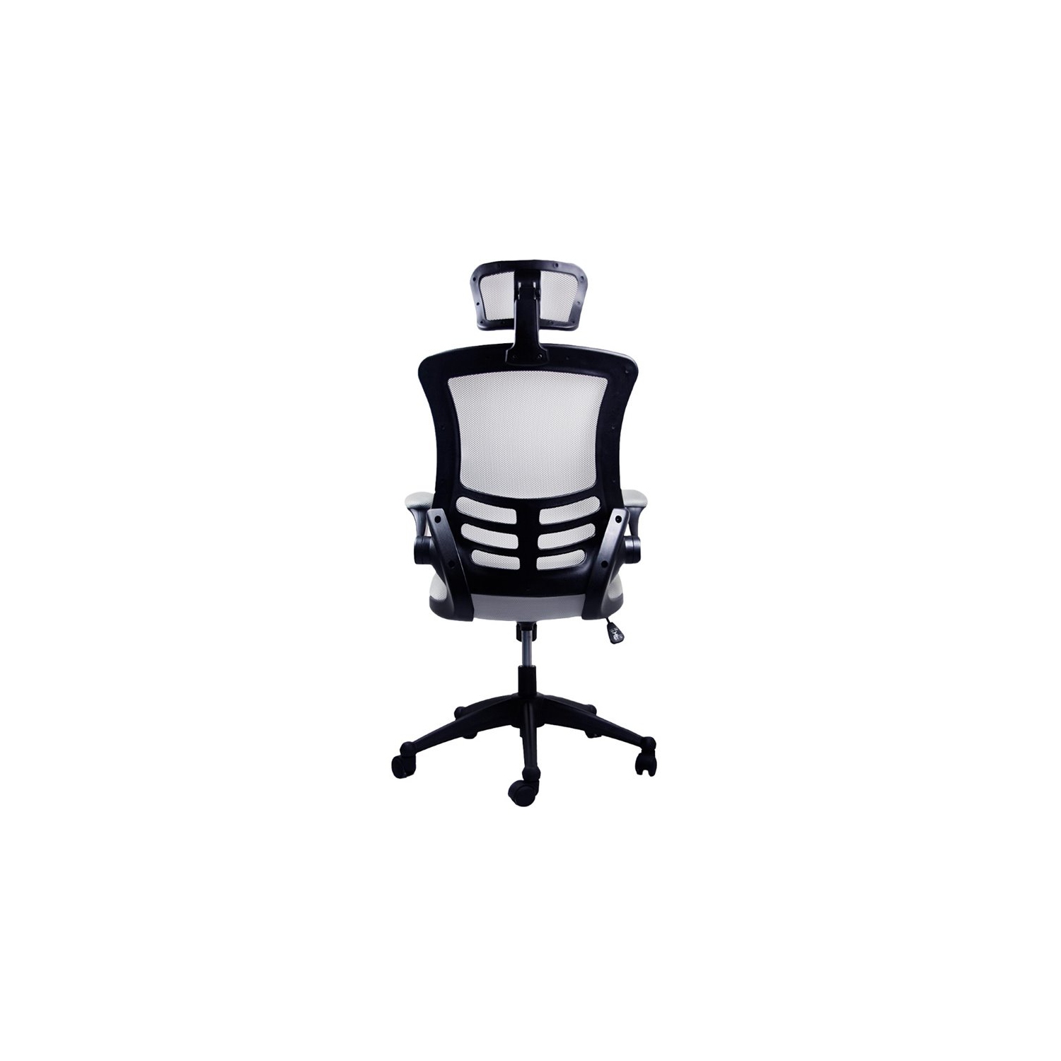 Scranton & Co Executive High Back Office Chair with Headrest in Silver Grey