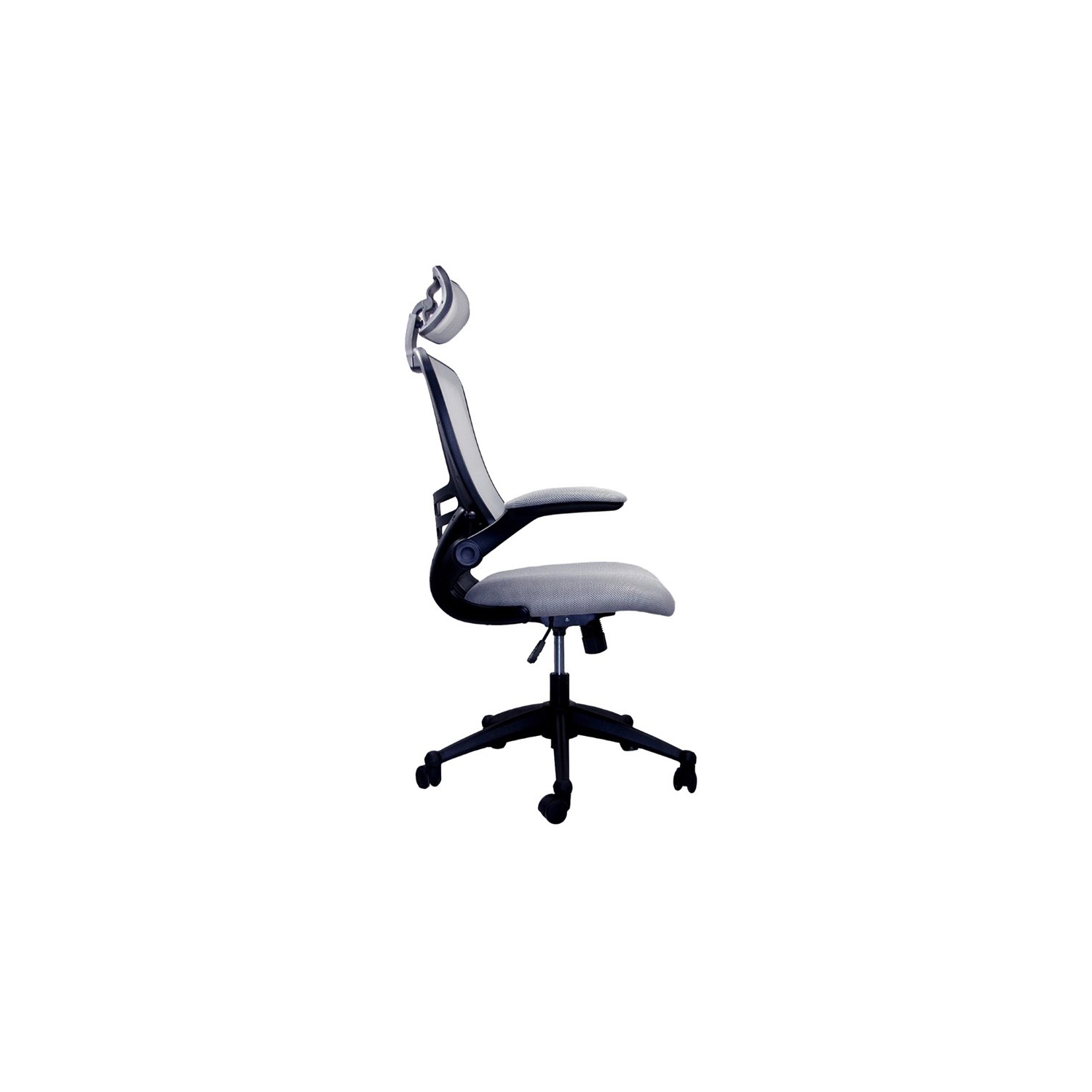 Scranton & Co Executive High Back Office Chair with Headrest in Silver Grey
