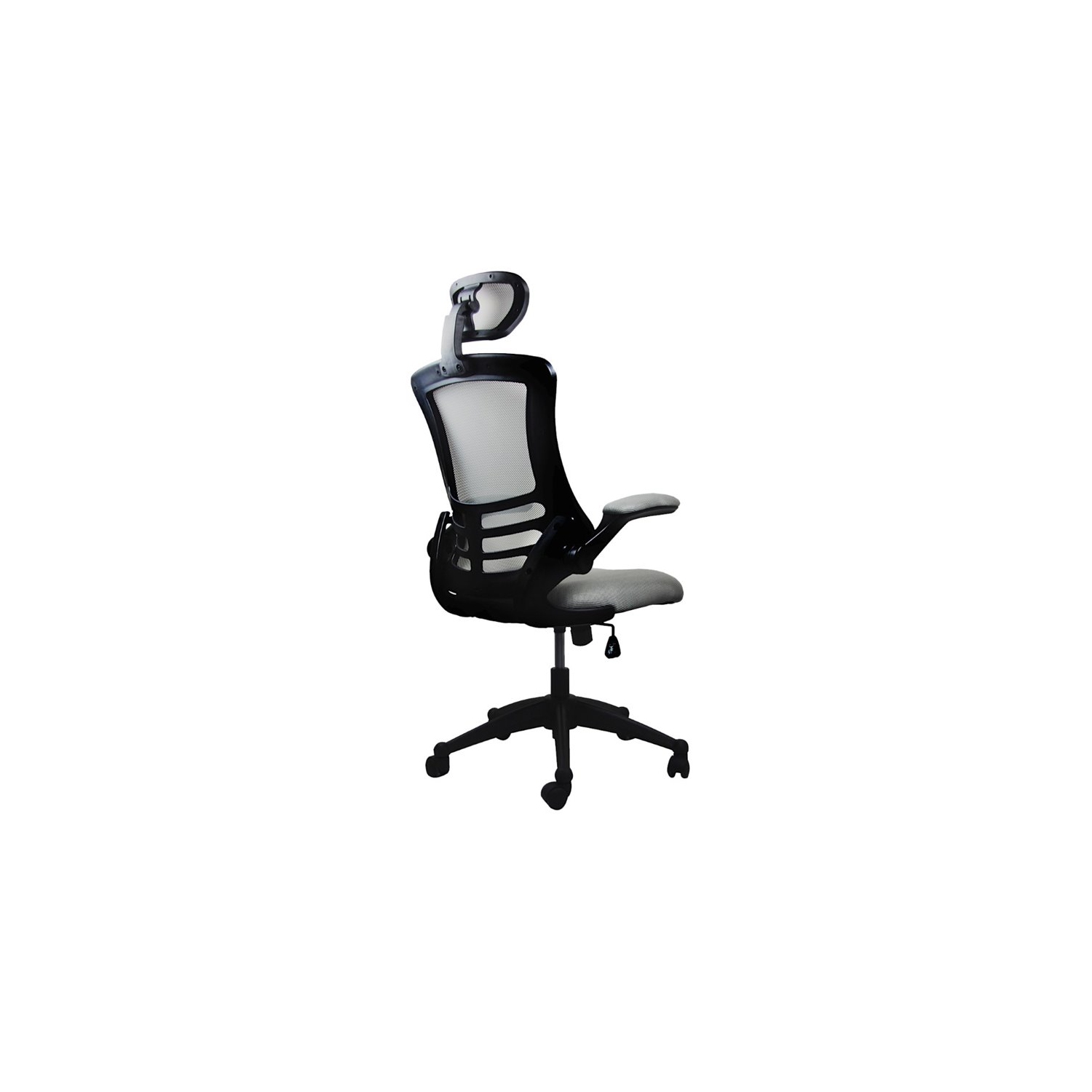 Scranton & Co Executive High Back Office Chair with Headrest in Silver Grey