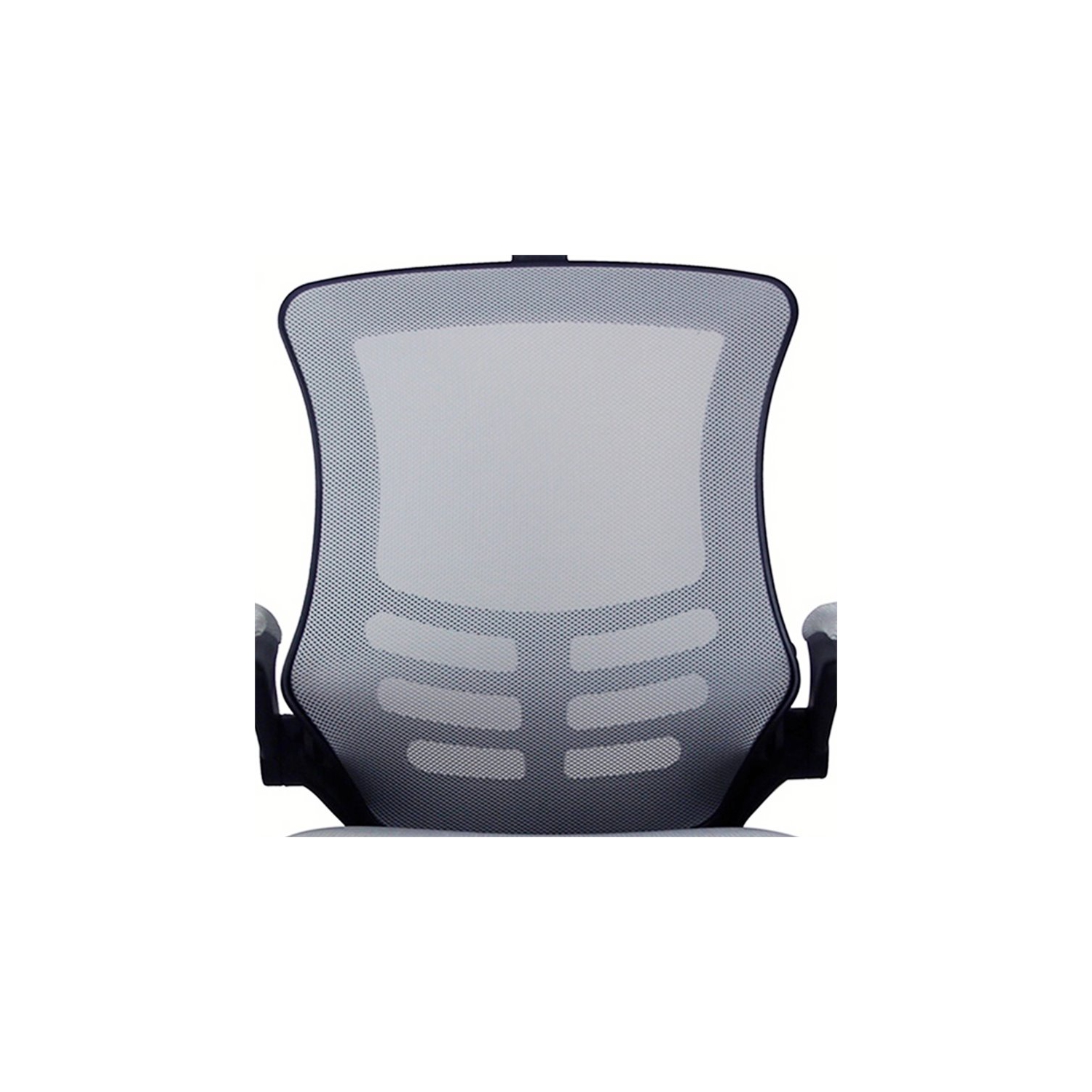 Scranton & Co Executive High Back Office Chair with Headrest in Silver Grey