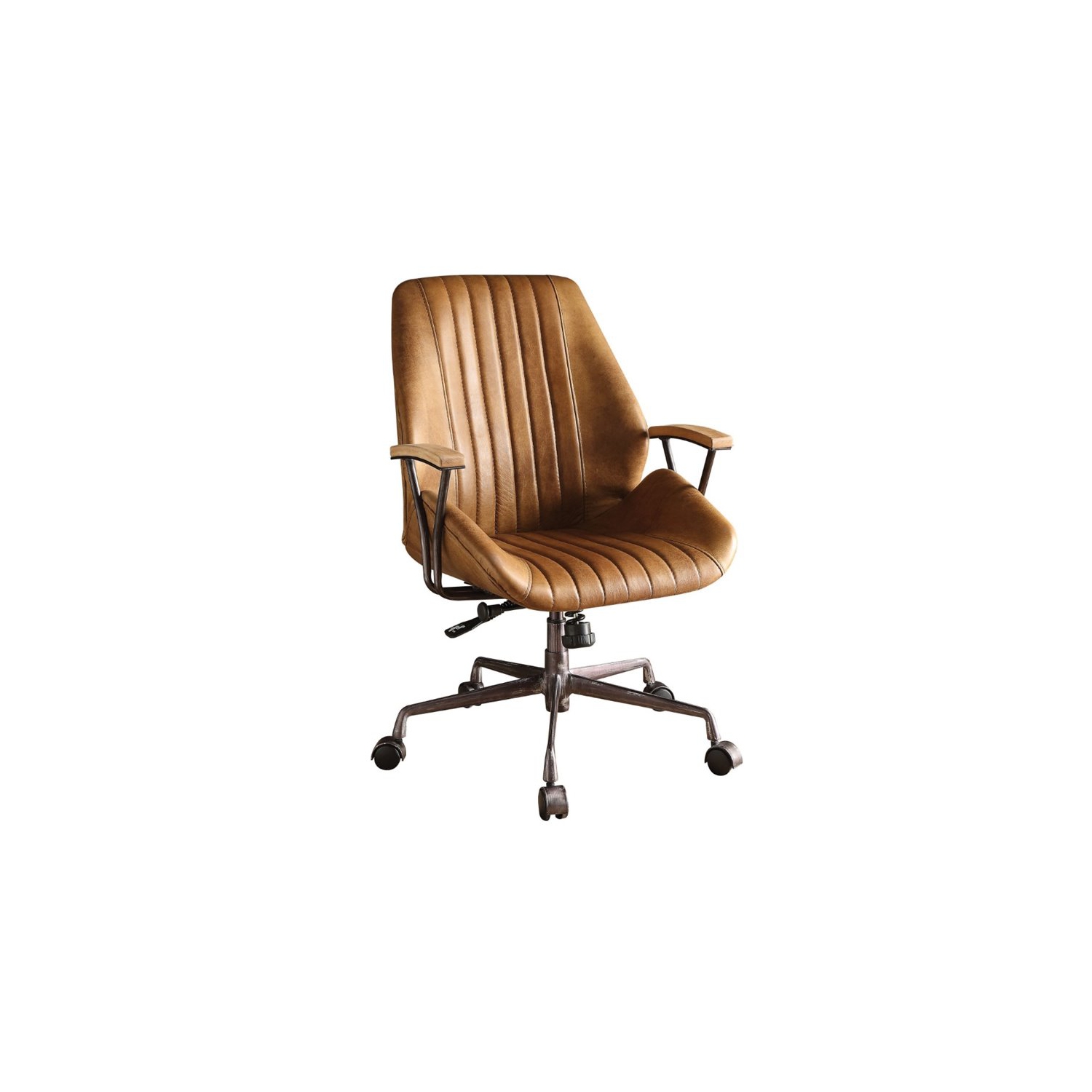 Fauteuil de bureau pivotant en cuir Bowery Hill, café