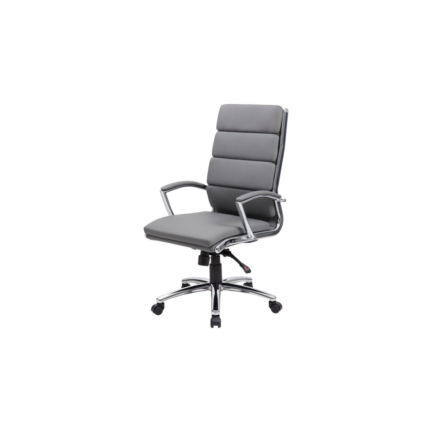 Fauteuil de bureau pivotant moderne recouvert de tissu Pemberly Row, gris