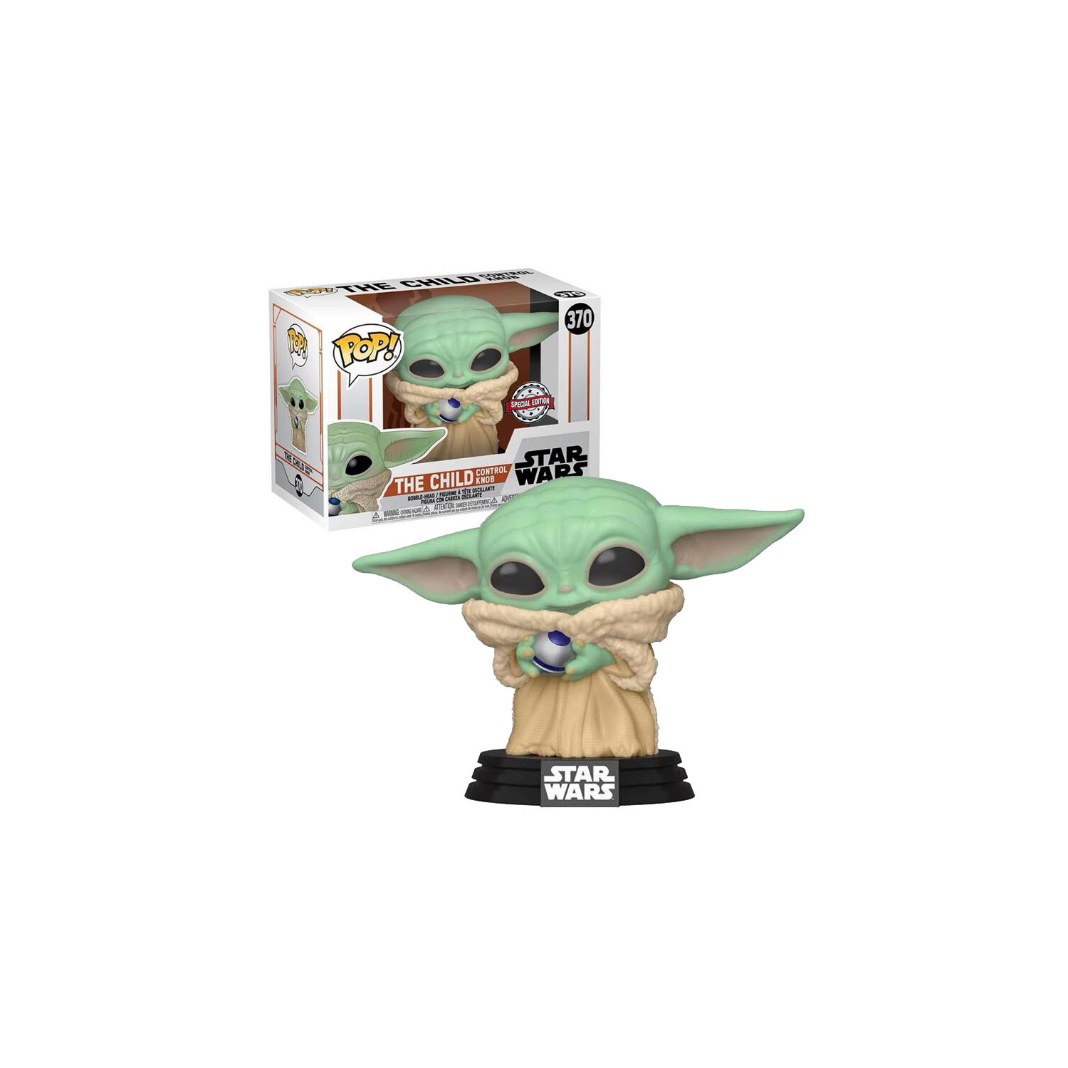Pop Star Wars The Mandalorian 3.75 Inch Action Figure Exclusive - The Child Baby Yoda with Control Knob #370