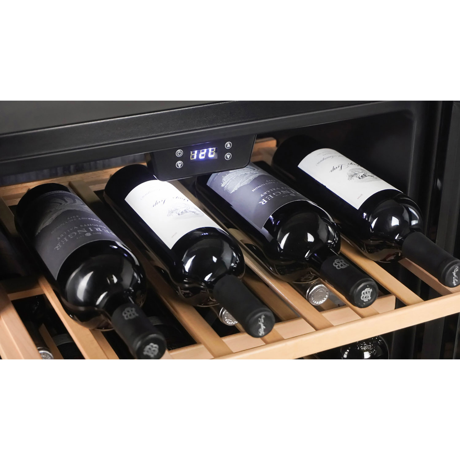 danby 94 bottle free standing wine cooler in black dwc94l1b